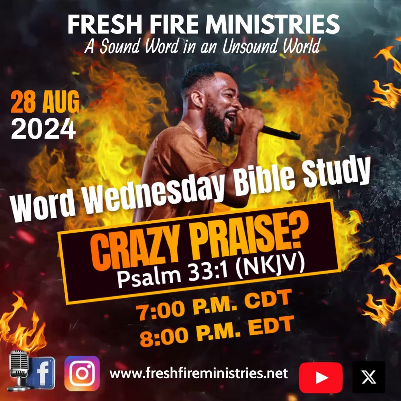 Word Wednesday Bible Study "Crazy Praise?" Psalm 33:1 (NKJV) episode artwork