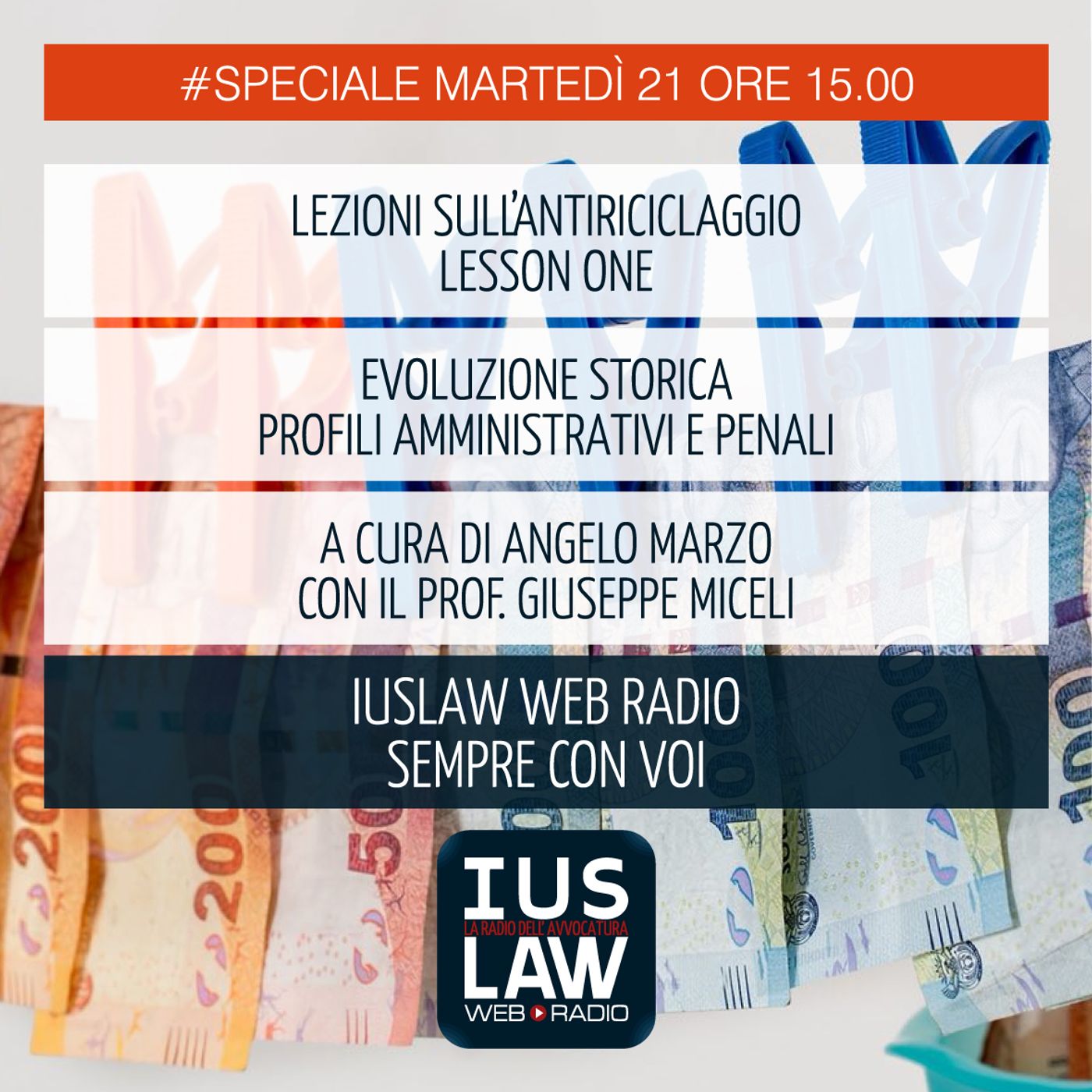 [SPECIALE ANTIRICICLAGGIO - PRIMA LEZIONE] - Martedì 21 novembre ore 15.00 #Speciali episode artwork
