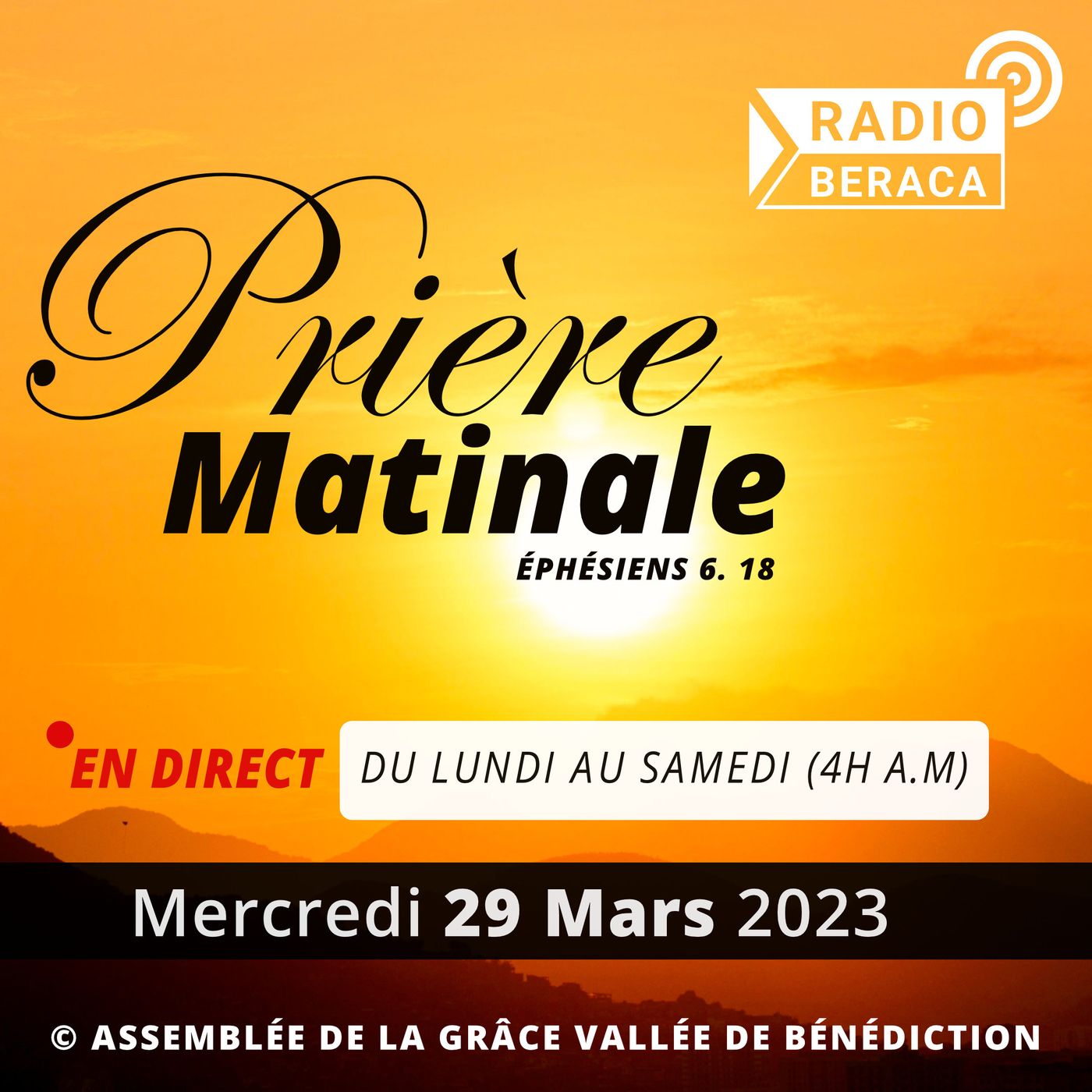Mercredi 29 mars 2023.- Prière matinale episode artwork