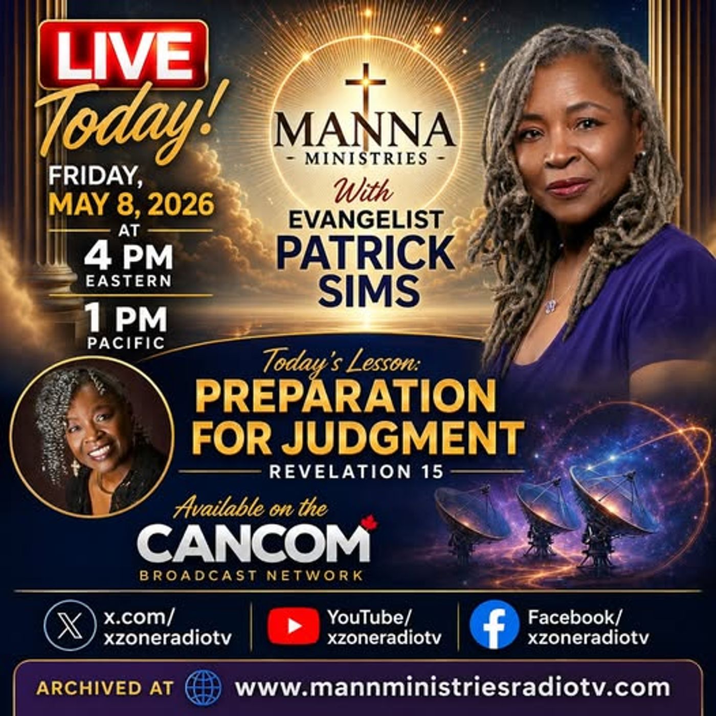 Manna Minsitries with Patrick Sims - Lesson 76 - Preparation for Judgment - Revelation 15 episode artwork