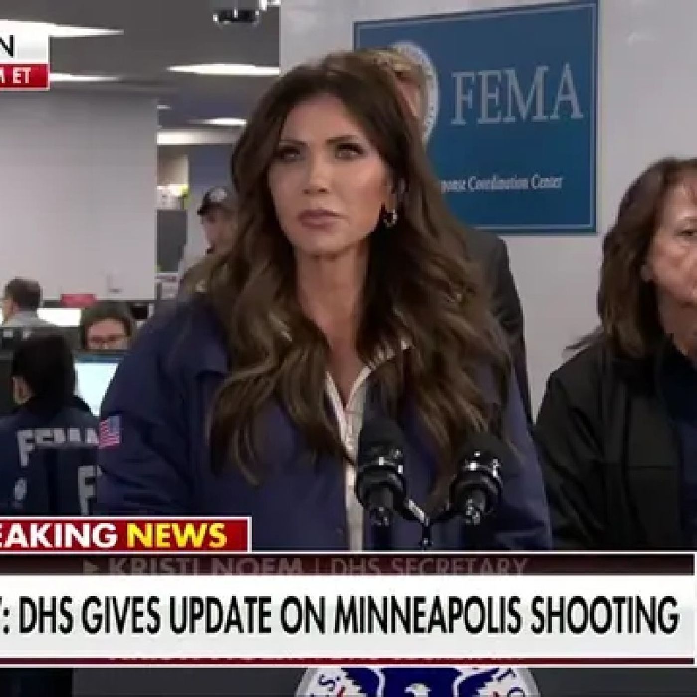 REPORTER: "You just made claims that the individual posed a threat to law enforcement..." SEC NOEM: "That is no claim. It is the facts." ". episode artwork