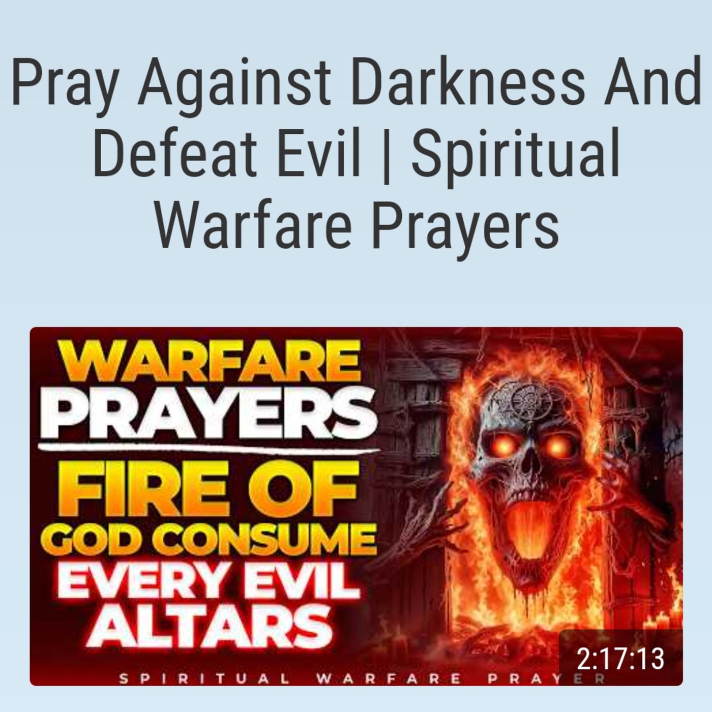 Pray Against Darkness And Defeat Evil | Spiritual Warfare Prayers episode artwork