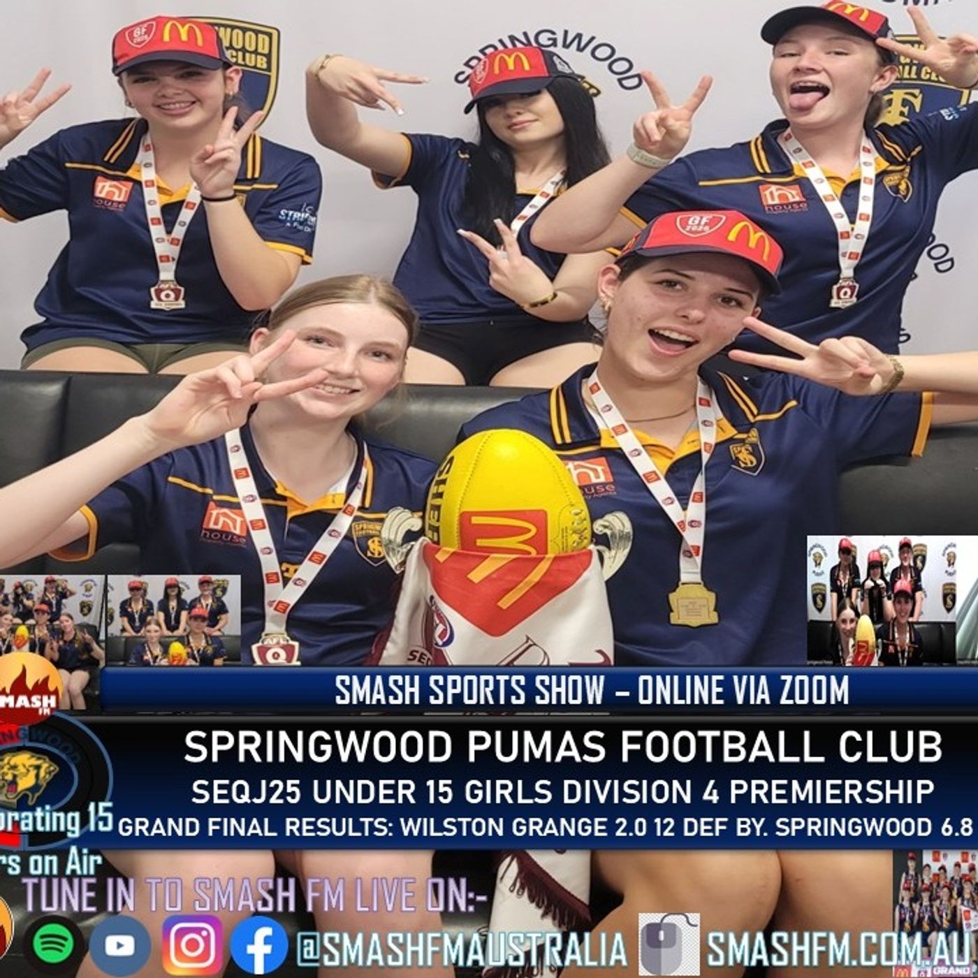 SSS15THYR: Springwood Pumas JAFC SEQJ25 U15 D4 Girls Premiership Interviews 170925