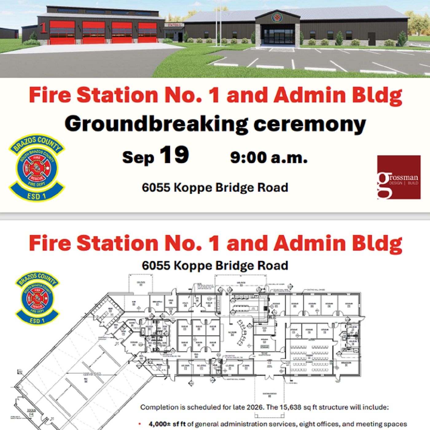 Groundbreaking for a new South Brazos County fire department station episode artwork
