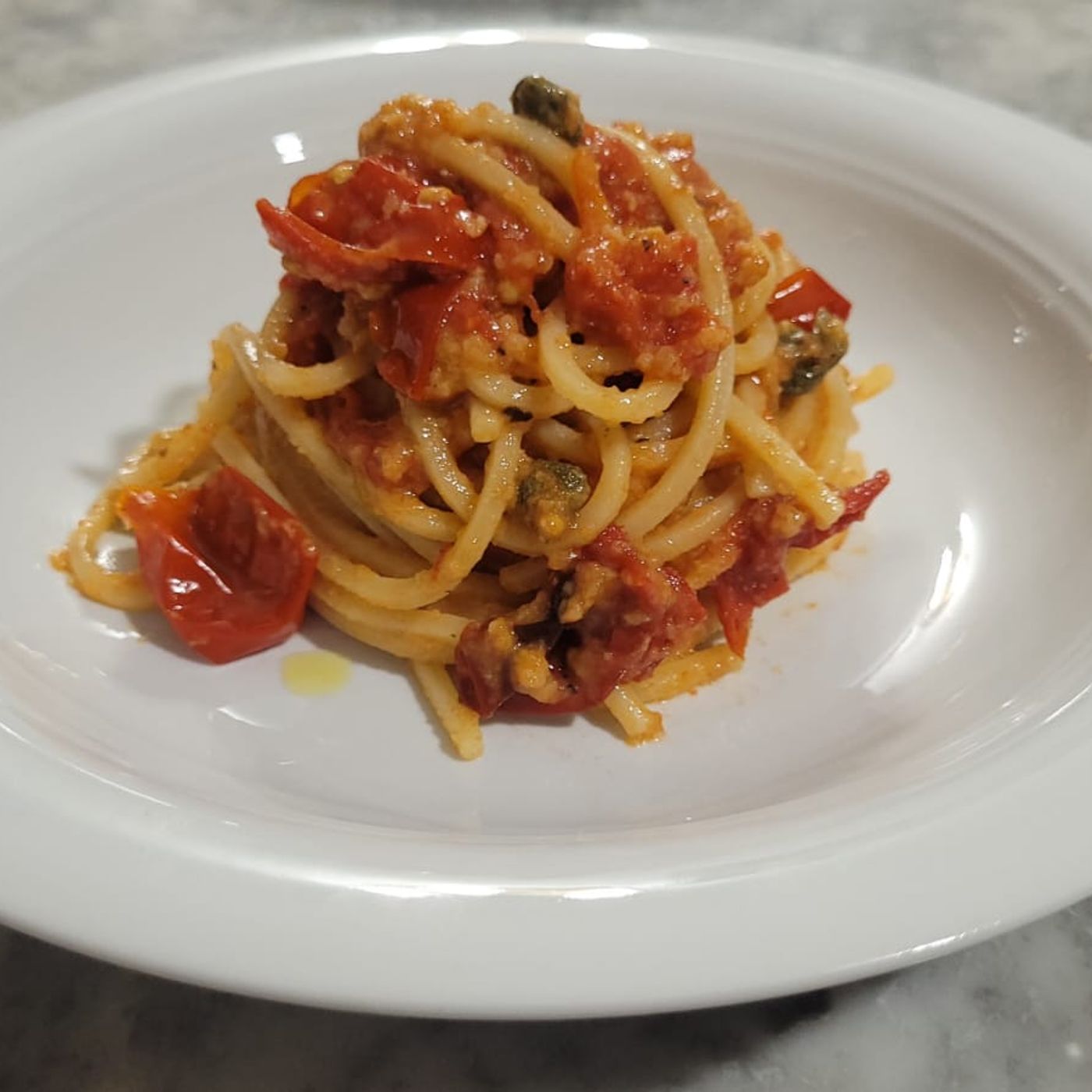 Spaghetti con pomodori gratinati episode artwork