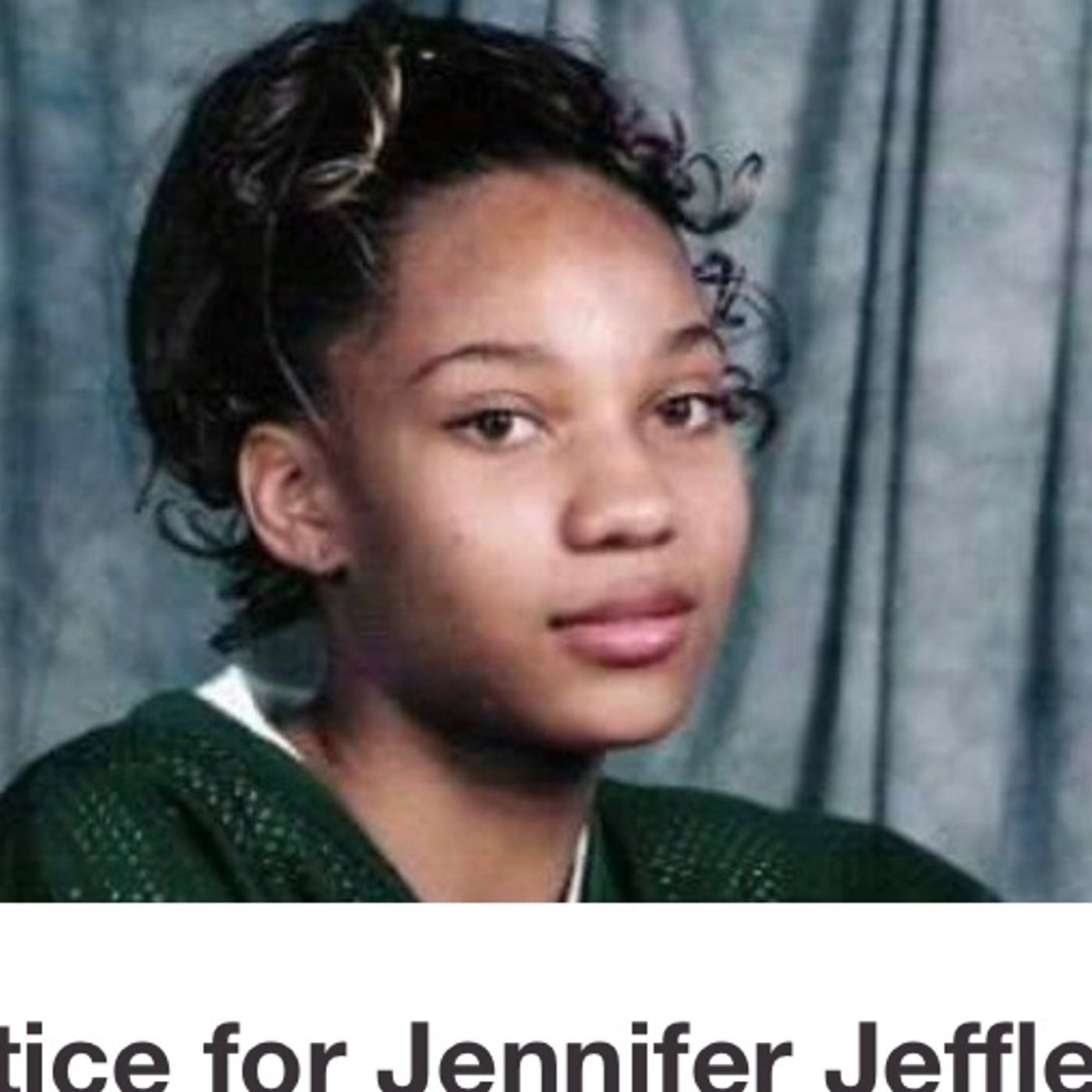 Jennifer Jeffley and Justice episode artwork