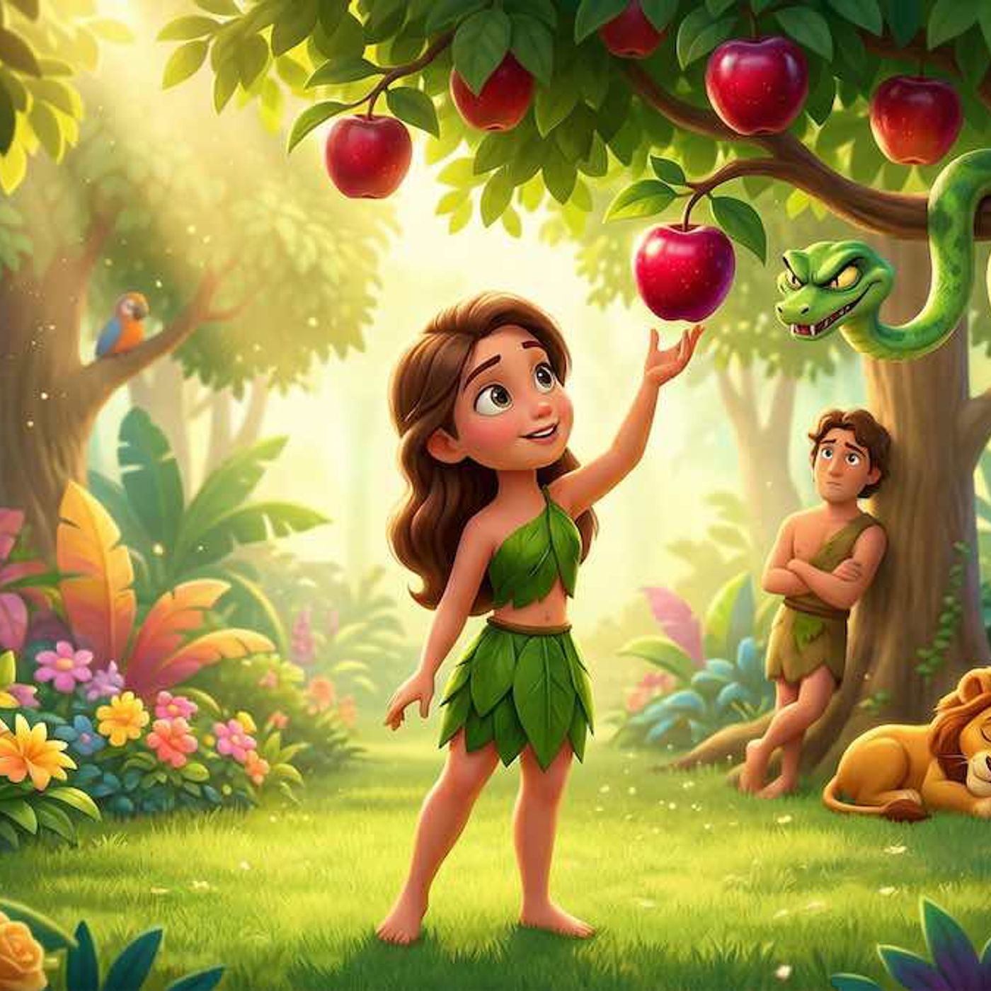 Adán y Eva en el Jardín del Edén: Cuento Bíblico para Niños