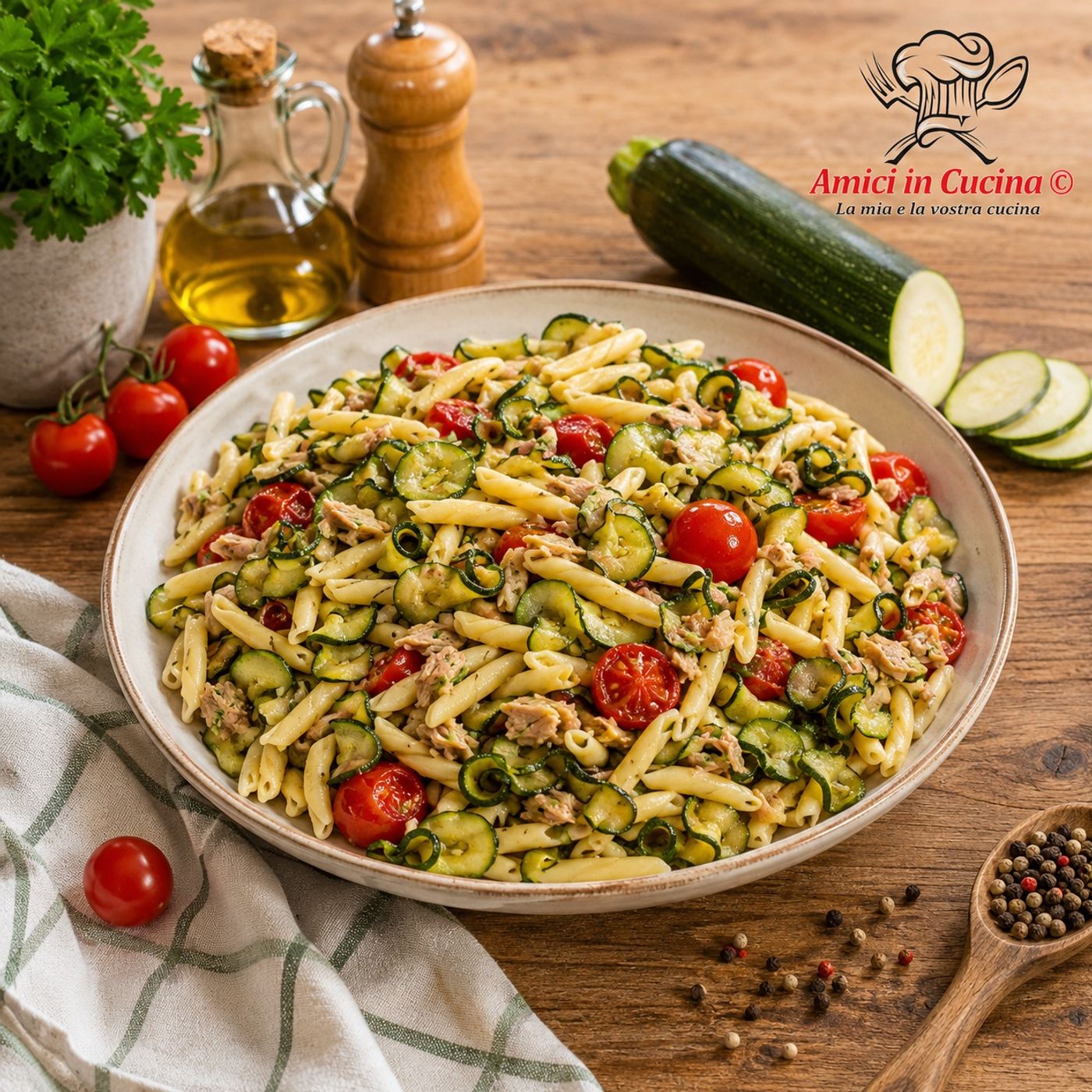 Fusilli Casarecci con Zucchine, Tonno e Pomodorini: Ricetta Facile e Gustosa episode artwork