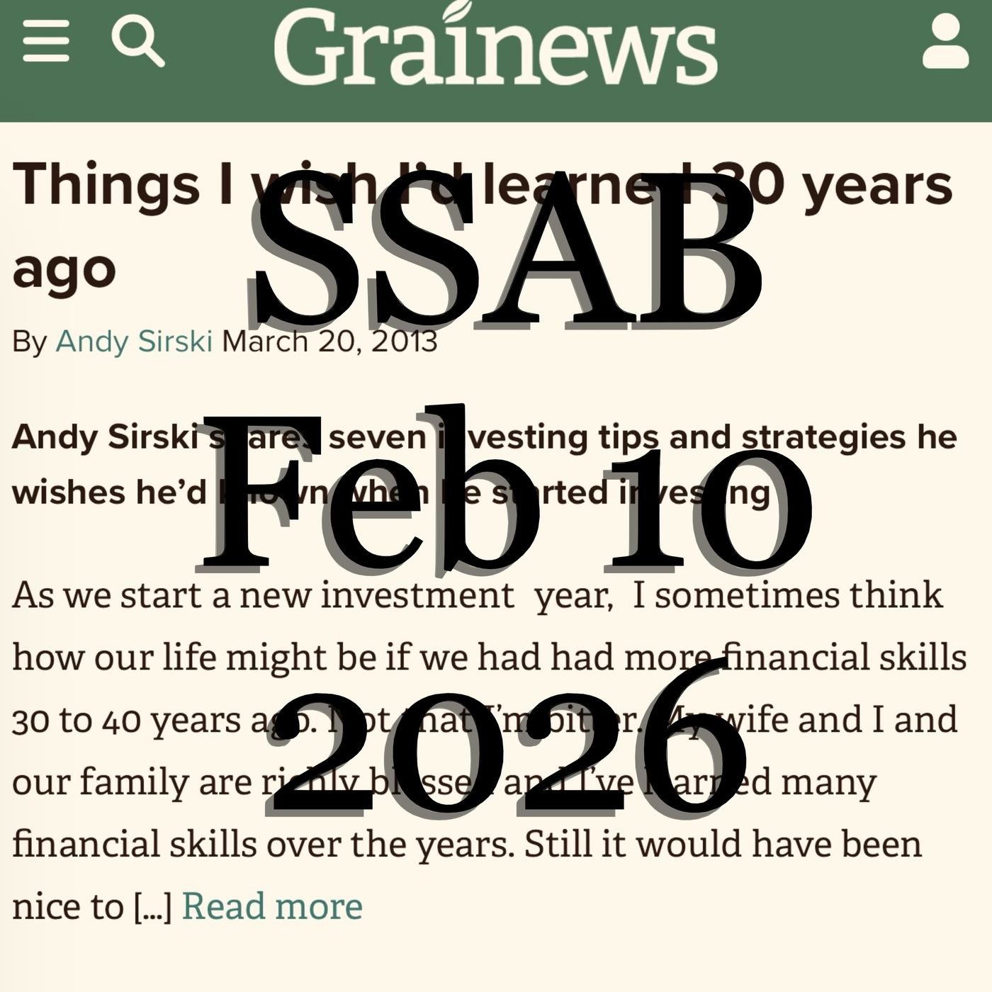 SSAB - February 10, 2026