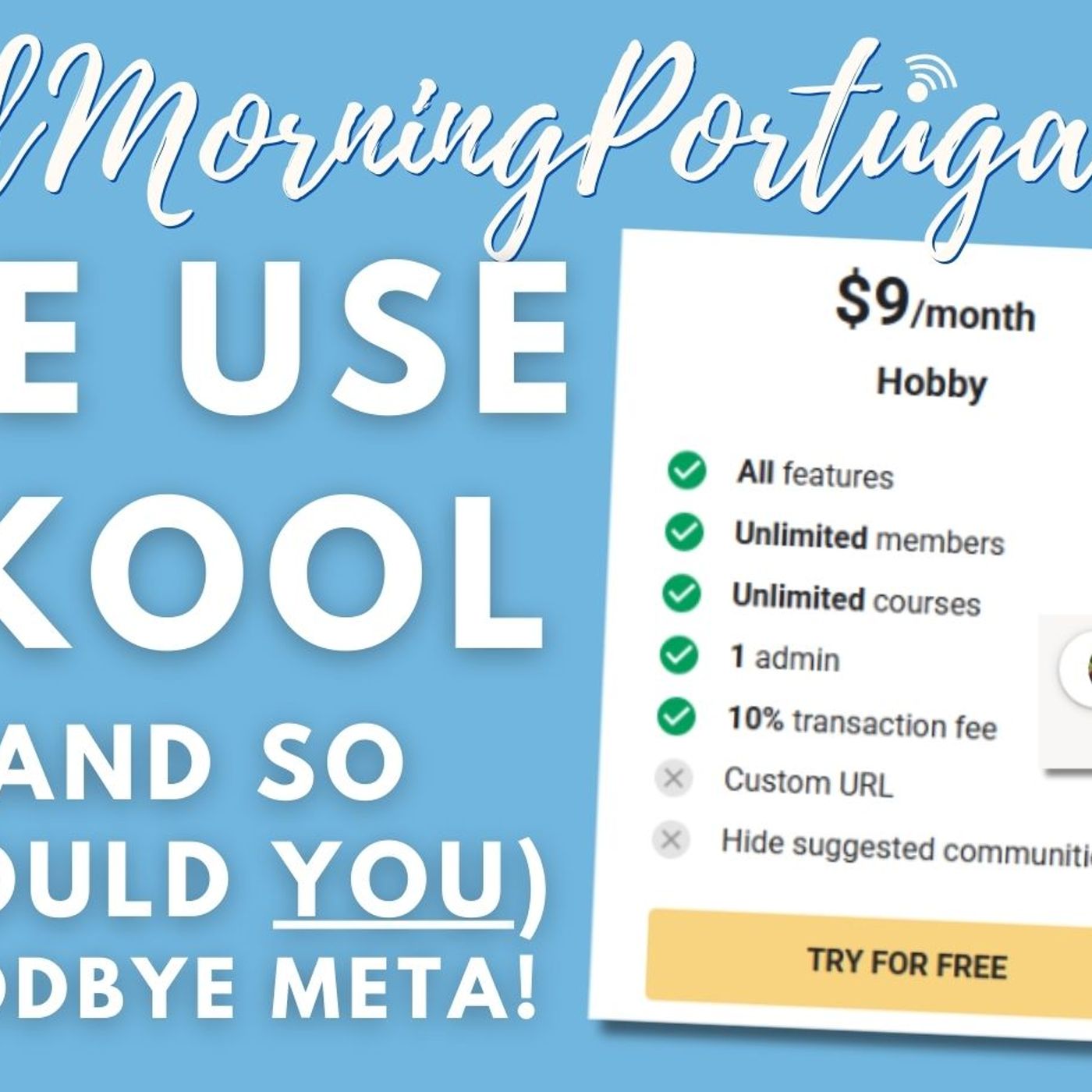 Have YOU Got SKOOL Yet? Host Your Own Community (Biz or Pleasure) & Say 'Adeus' To Meta! (1)