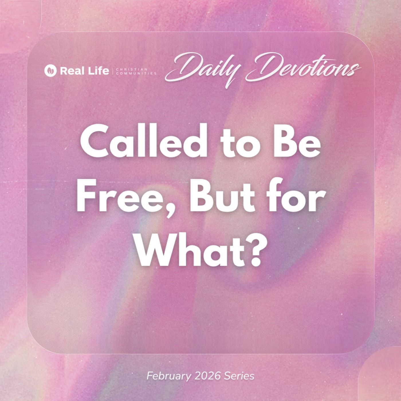 Called to be Free But for What