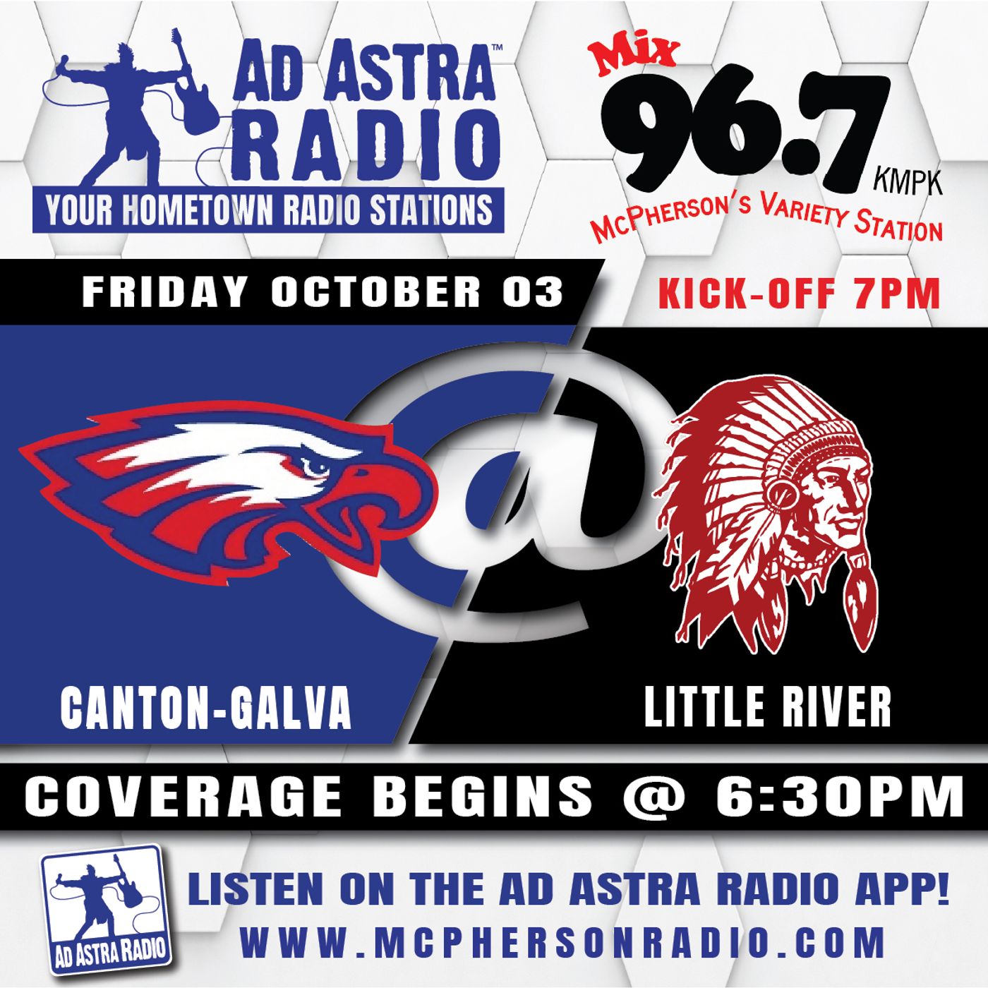 Canton-Galva Eagles at Little River Redskins Football (October 3, 2025) episode artwork