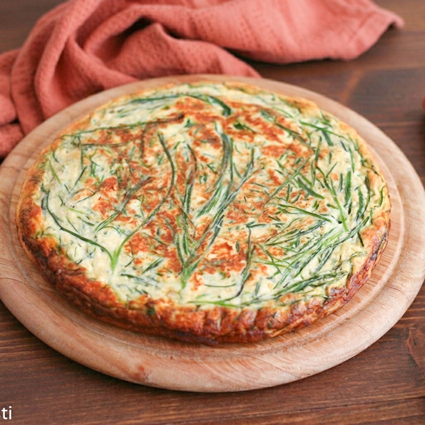 Frittata con agretti e ricotta