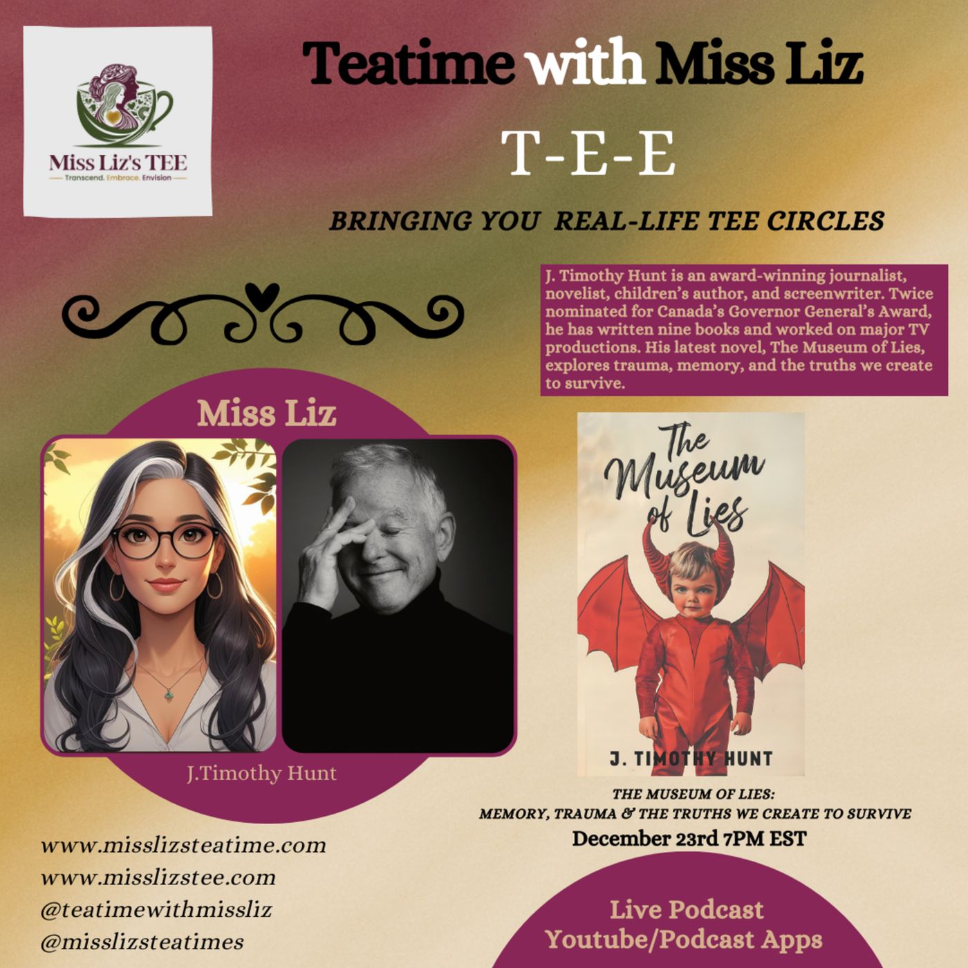 Miss Liz Serves J. Timothy Hunt The Museum of Lies episode artwork