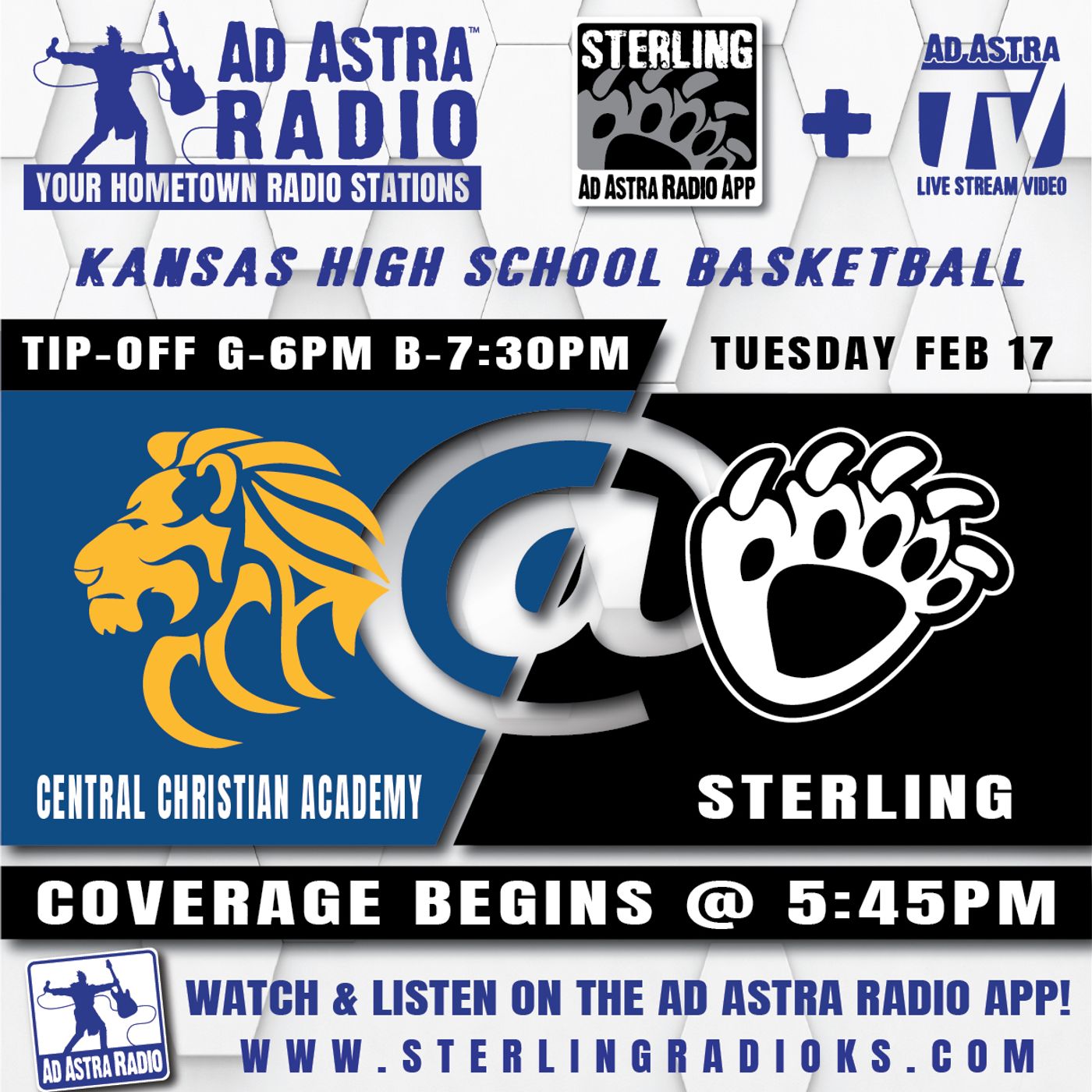 Wichita Central Christian Academy Lady Lions at Sterling Lady Blackbears High School Basketball (February 17, 2026) episode artwork