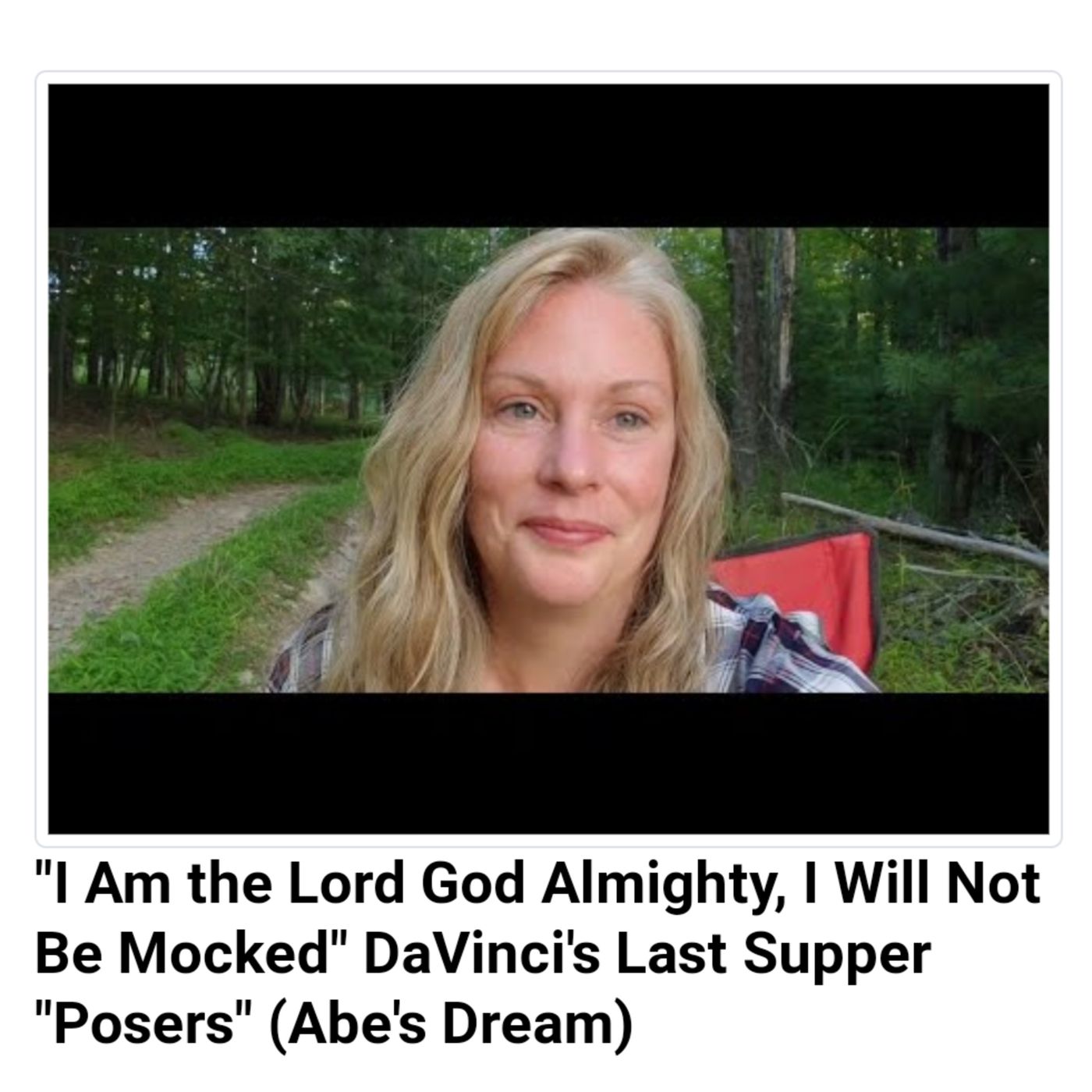 I Am the Lord God Almighty, I Will Not Be Mocked" DaVinci's Last Supper "Posers" (Abe's Dream) episode artwork