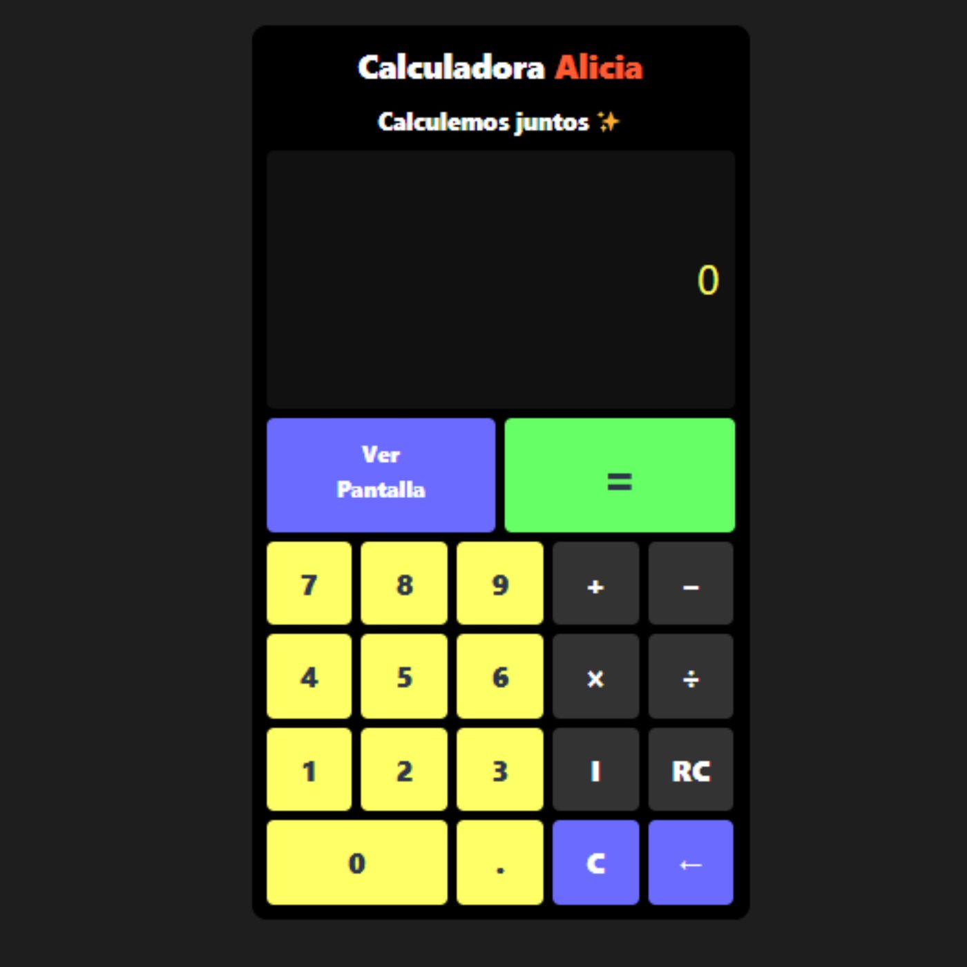 Calculadora Alicia