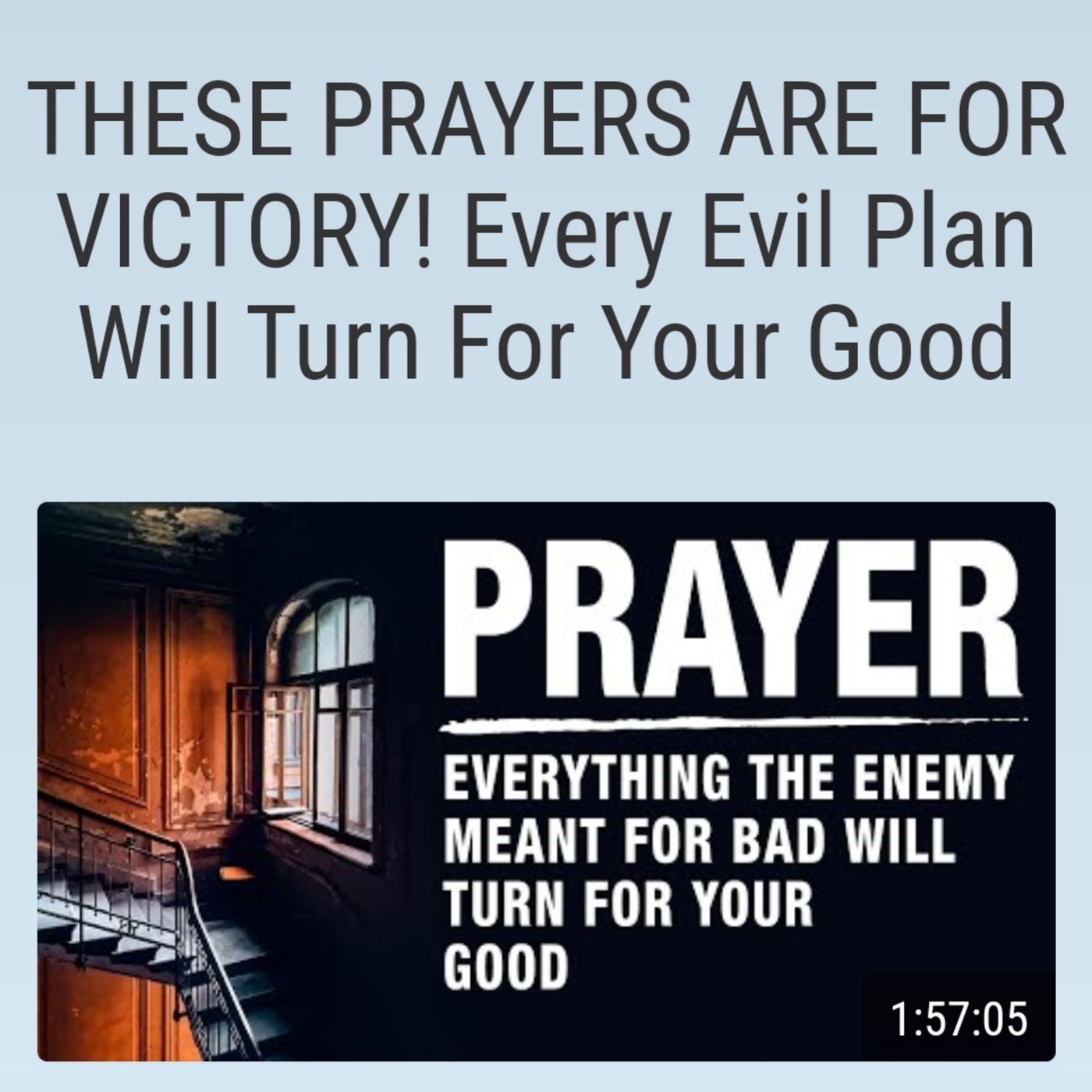 THESE PRAYERS ARE FOR VICTORY! Every Evil Plan Will Turn For Your Good episode artwork