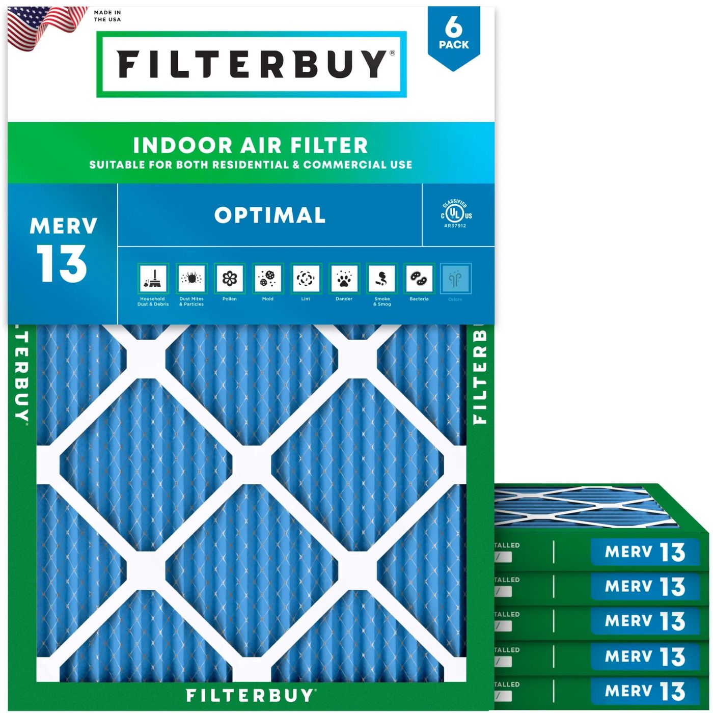 Best MERV 13 16x22.25x1 Furnace & HVAC Air Conditioner Filters