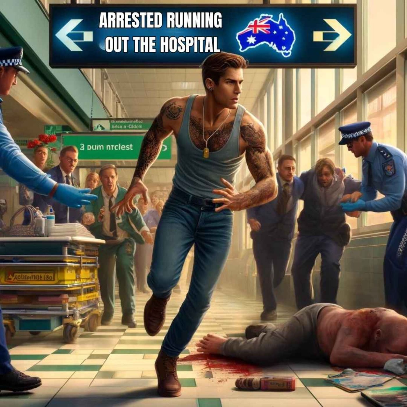 Arrested Running Out The Hospital