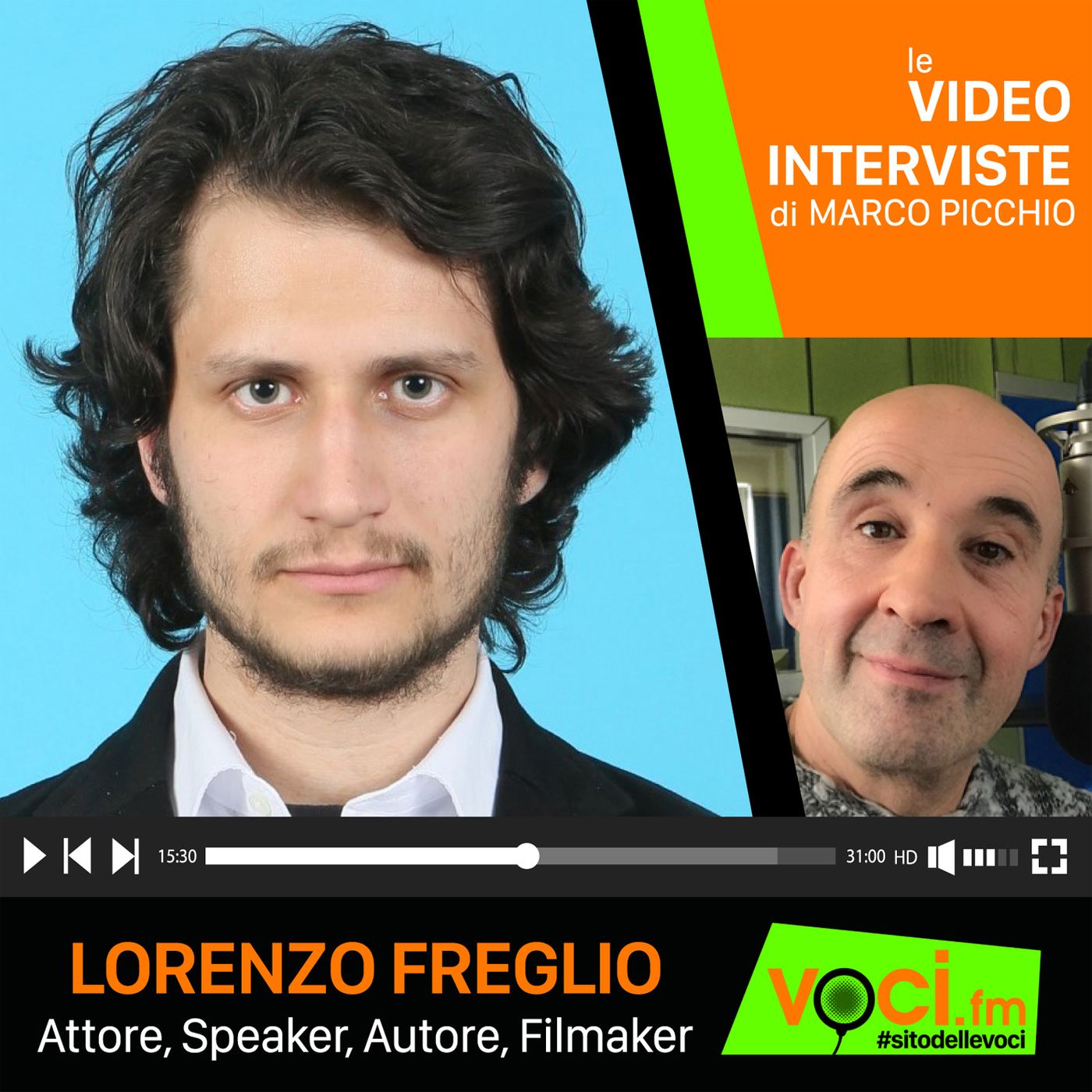 L'attore e speaker LORENZO FREGLIO su VOCI.fm - clicca play e ascolta l'intervista episode artwork