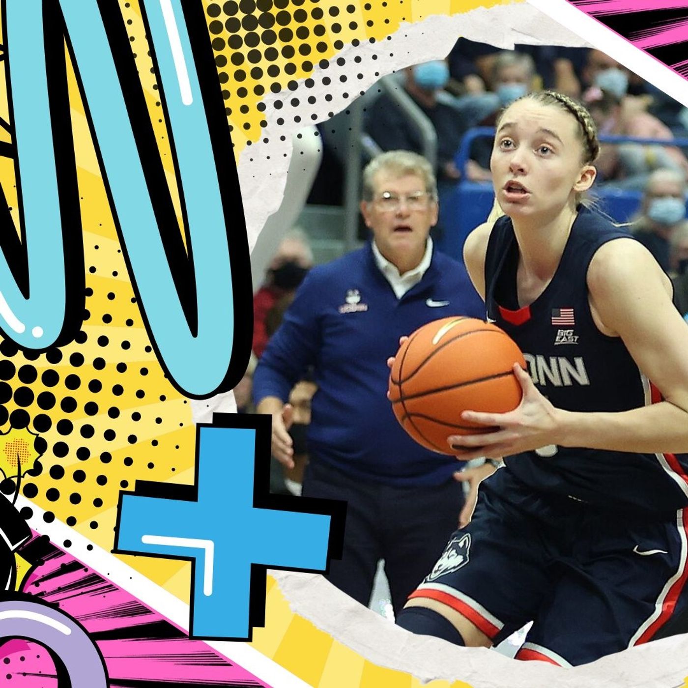 Court composure of Azzi Fudd, Paige Bueckers and others