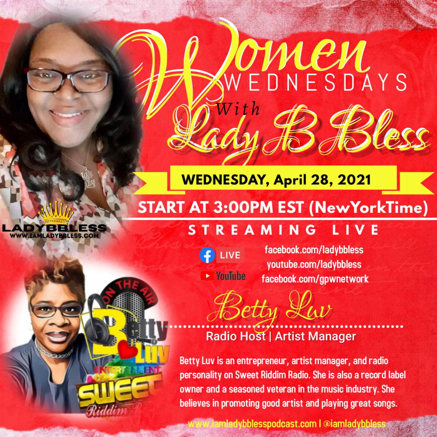 Women Wednesdays with Lady B Bless