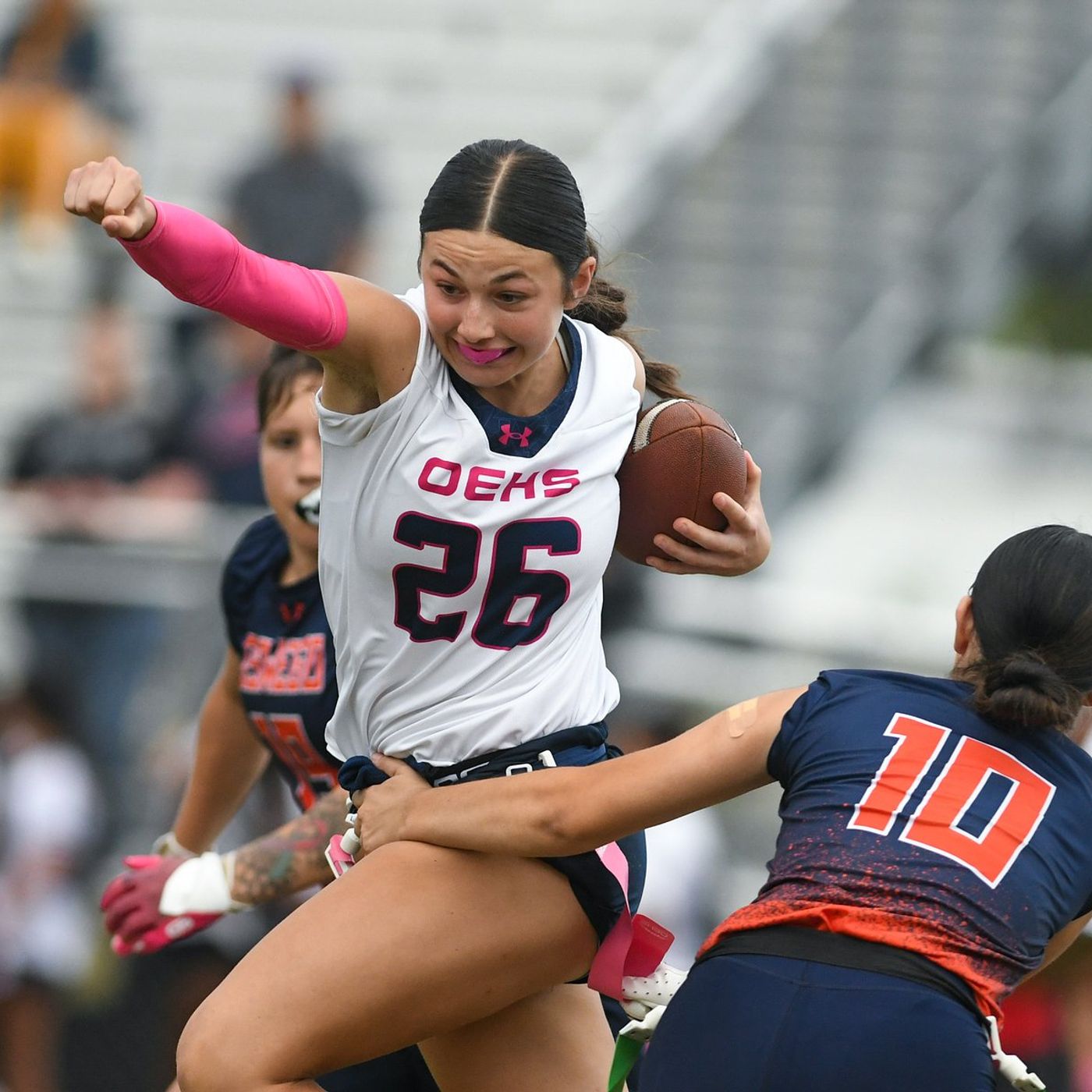 Oswego East flag football survives Crosstown Classic after failed one-point attempt episode artwork