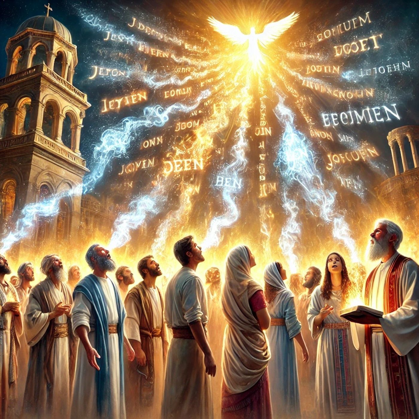 "The Tower of Babel scattered humanity by confusing their language, but Pentecost united them—by making them understand every language." episode artwork