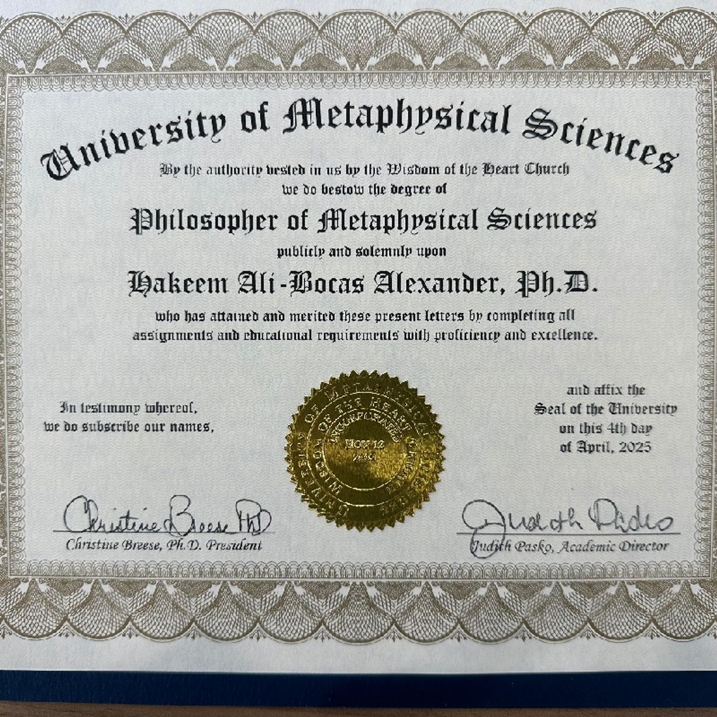 Dr. Hakeem Ali-Bocas Alexander, PhD
