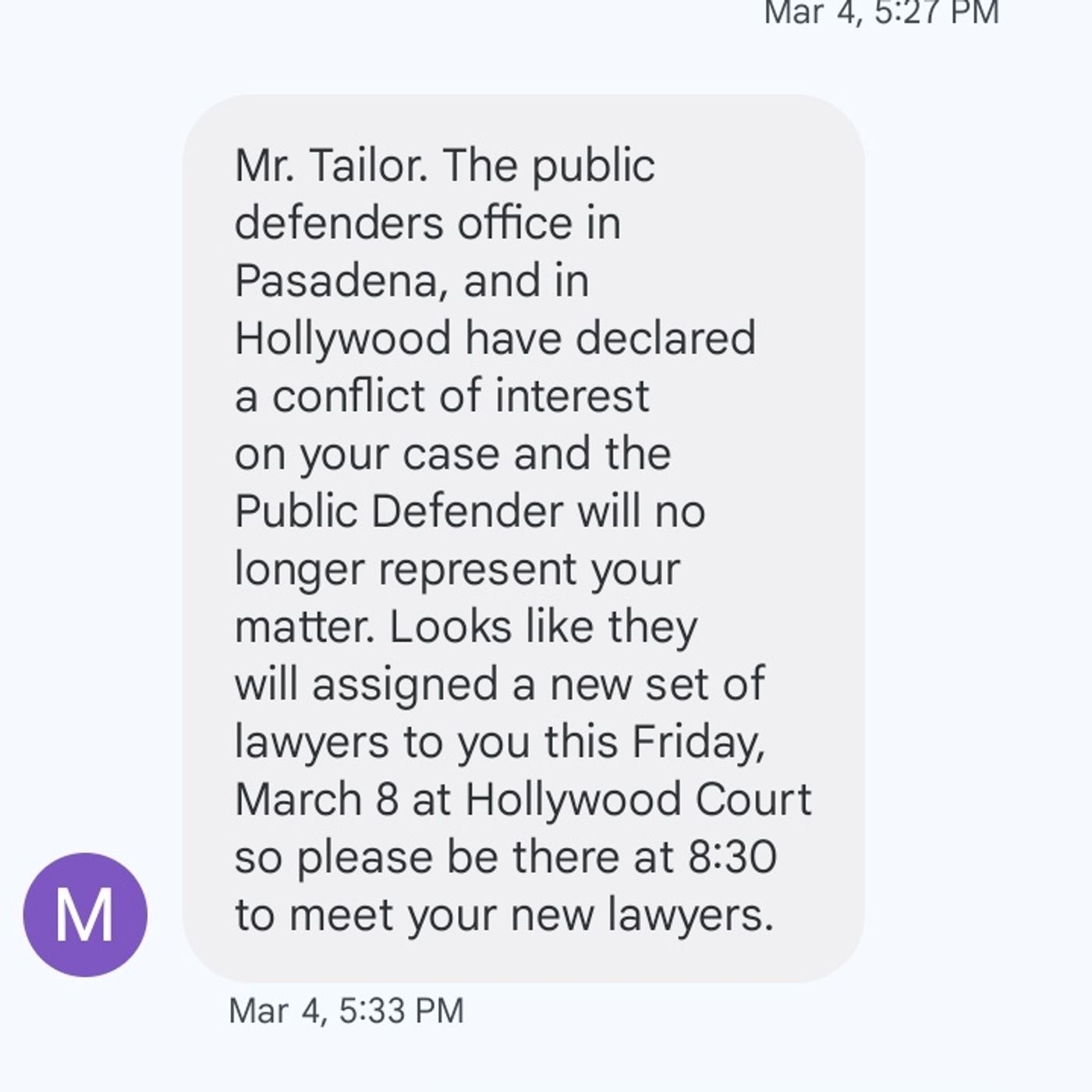 Court Clerk Lies About Conflict of Interest Minute Order in People v. Michael Taylor GA1111-32