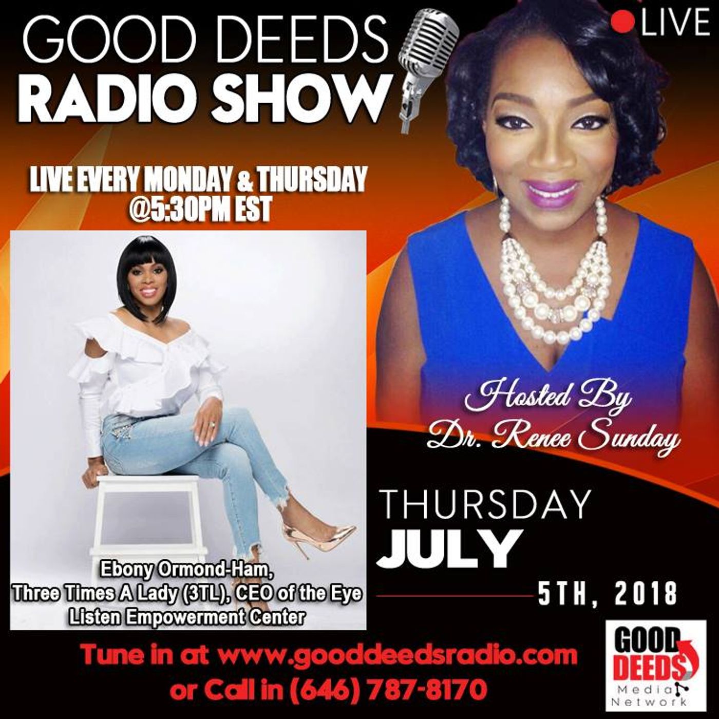 Ebony Ormond Ham Three Times A Lady 3TL CEO Eye Listen Empowerment Center episode artwork