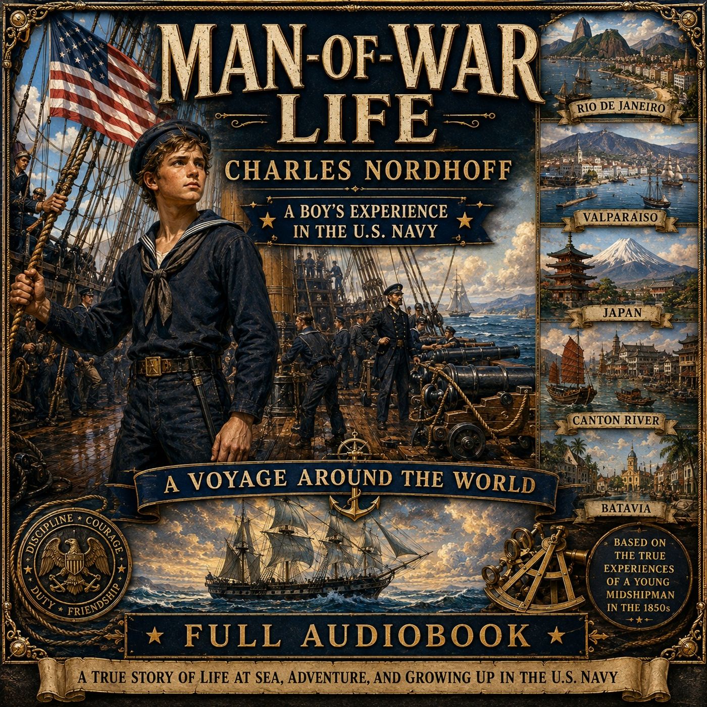 Man-of-War Life by Charles Nordhoff | A Boy's Life in the U.S. Navy | Voyage Around the World | Full Audiobook episode artwork