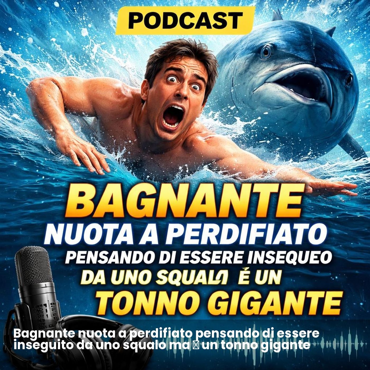Bagnante nuota a perdifiato pensando di essere inseguito da uno squalo ma è un tonno gigante episode artwork