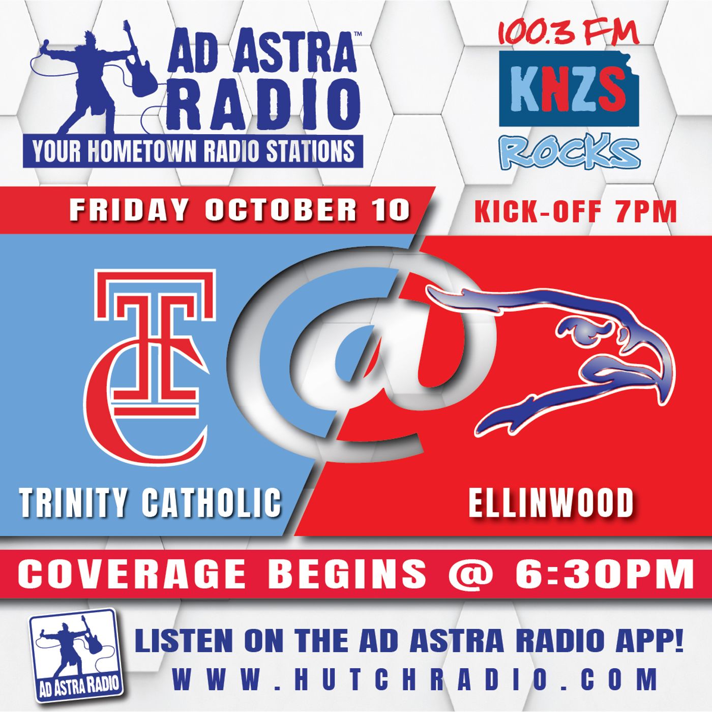 Hutch Trinity Catholic at Ellinwood Eagles Football (October 10, 2025) episode artwork