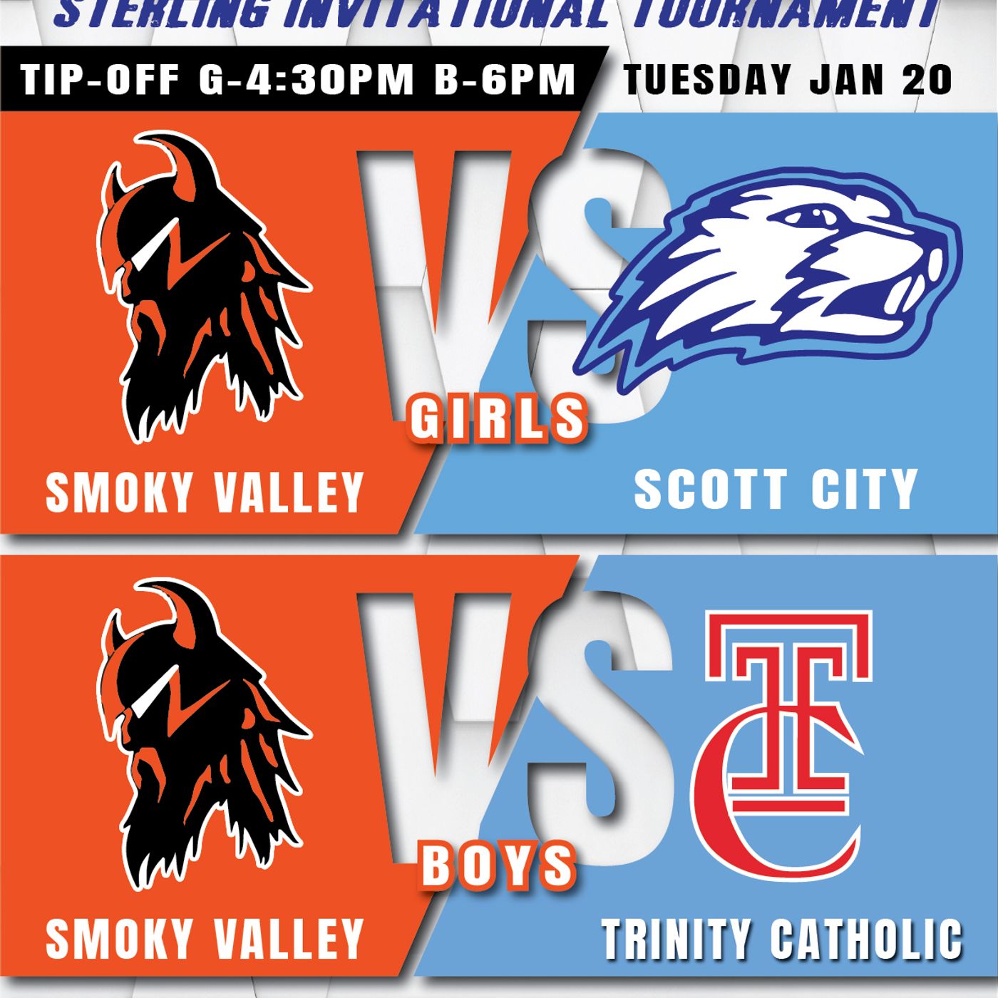 Smoky Valley Vikings vs Hutchinson Trinity Catholic Celtics Boys High School Basketball (Sterling Invitational-January 20, 2026) episode artwork
