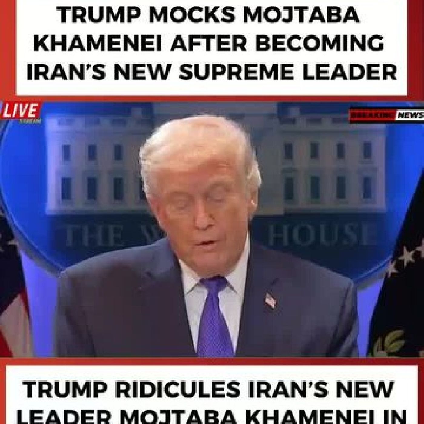 After the death of Ali Khamenei, Iran names his son Mojtaba Khamenei as the new Supreme Leader, shocking the world. In this dramatic Trump-s episode artwork