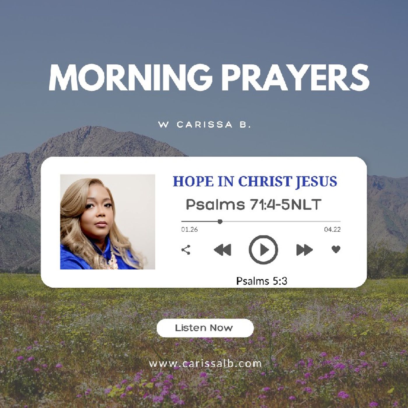 Morning Prayers w Carissa B PSALMS 71:4-5 episode artwork