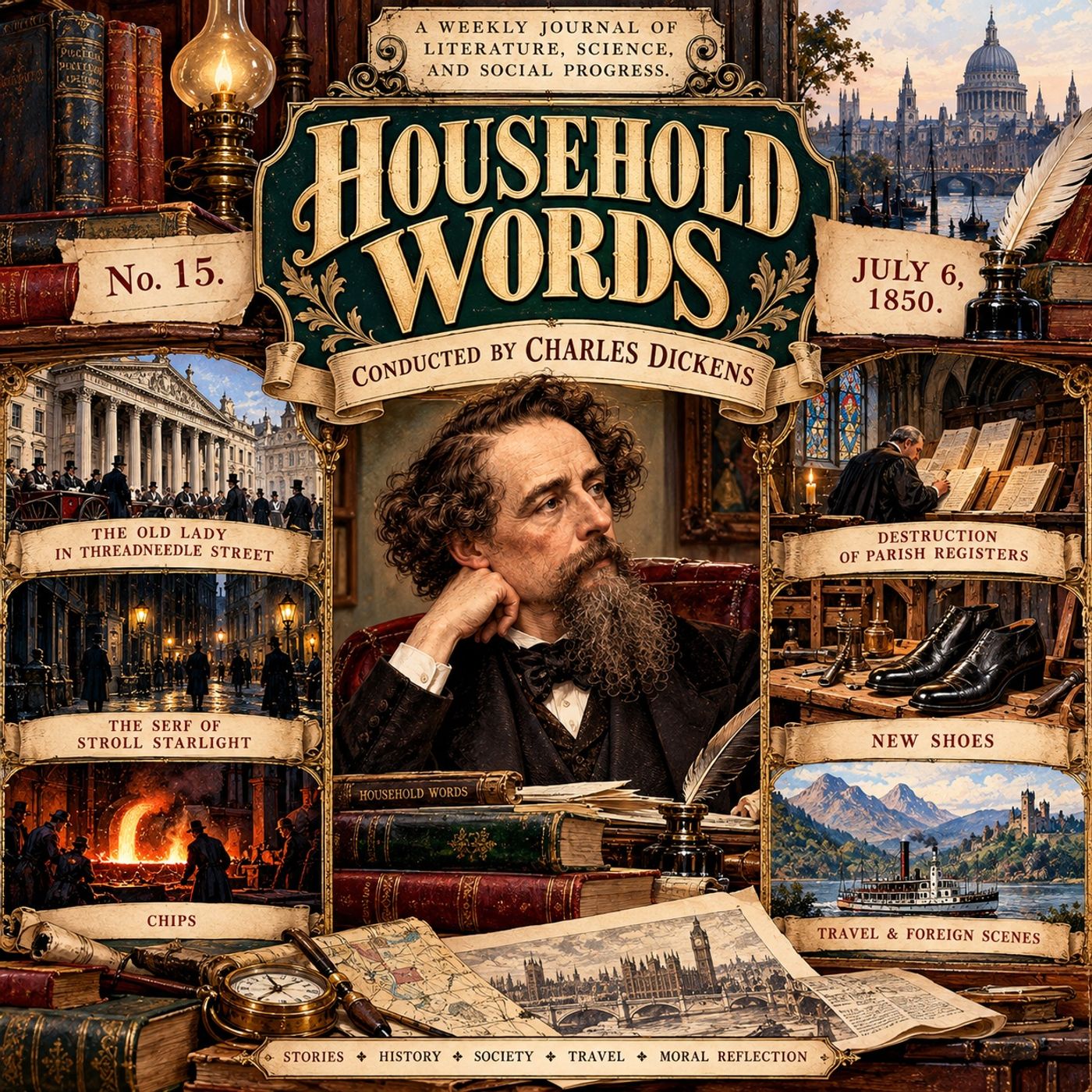 Household Words Issue 15 by Charles Dickens | Victorian Stories, Social Commentary & Mystery episode artwork