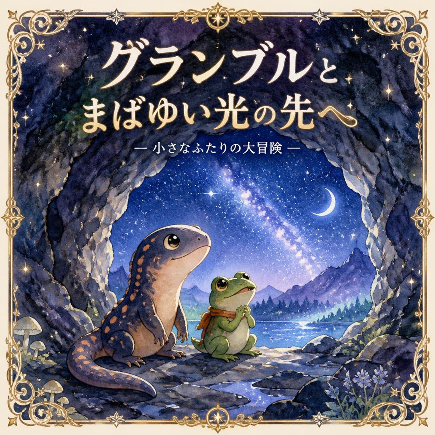 【動物の物語】サンショウウオのグランブルと、暗い洞窟にやってきた不思議な光 episode artwork