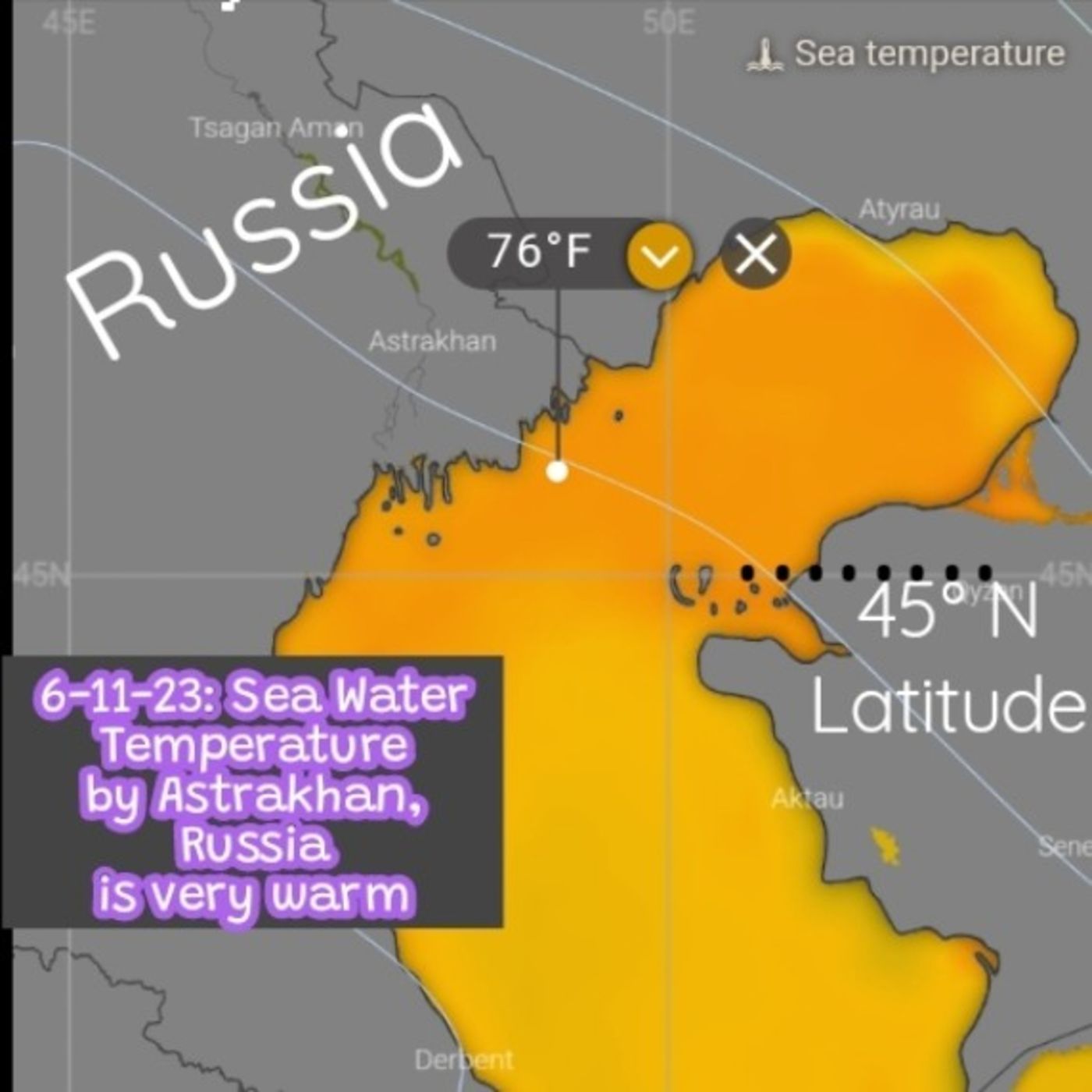 The Caspian Sea & Astrakhan (6-11-23)