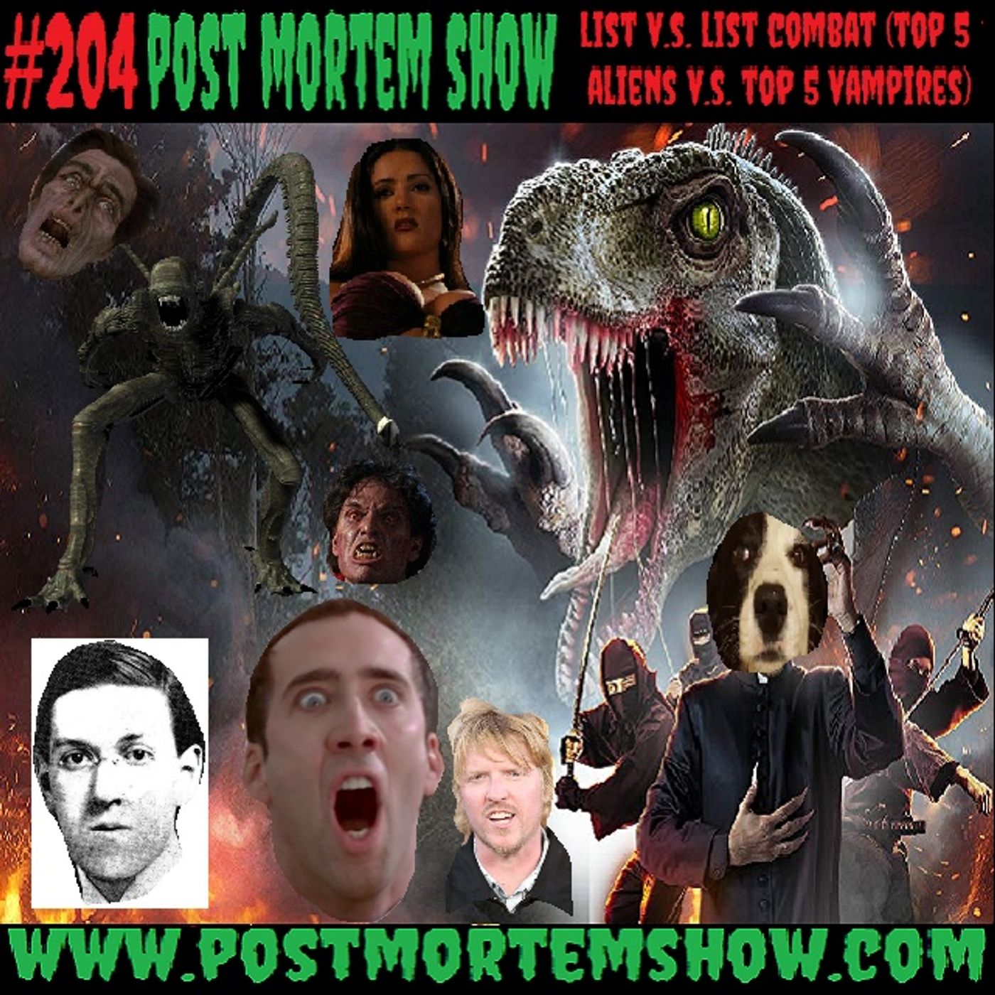 e204 - The Velocipapsmear (List v.s. List Combat: Top 5 Aliens v.s. Top 5 Vampires) episode artwork