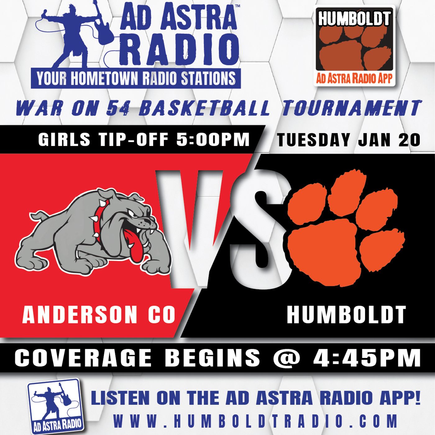 Humboldt Lady Cubs vs Anderson County Lady Bulldogs High School Basketball (Iola War on 54-January 20, 2026) episode artwork