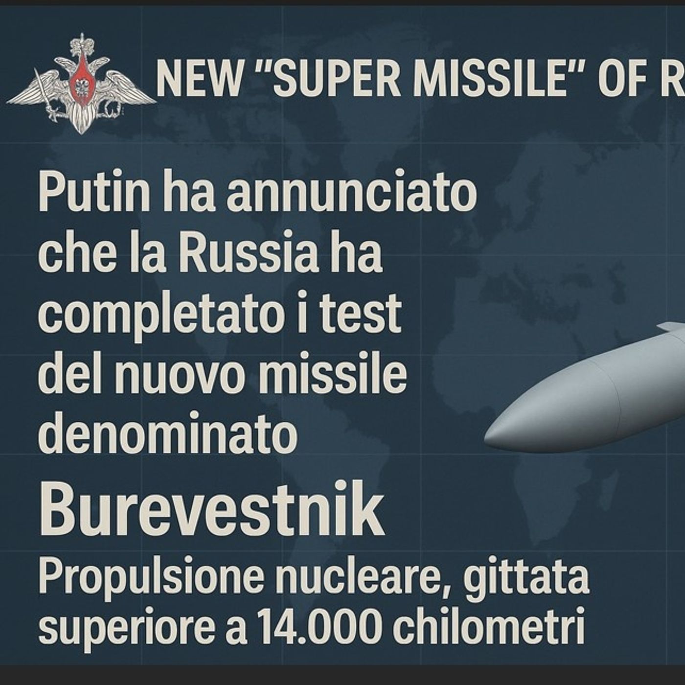 Missile nucleare Burevestnik: cos’è la nuova arma senza eguali svelata da Putin episode artwork