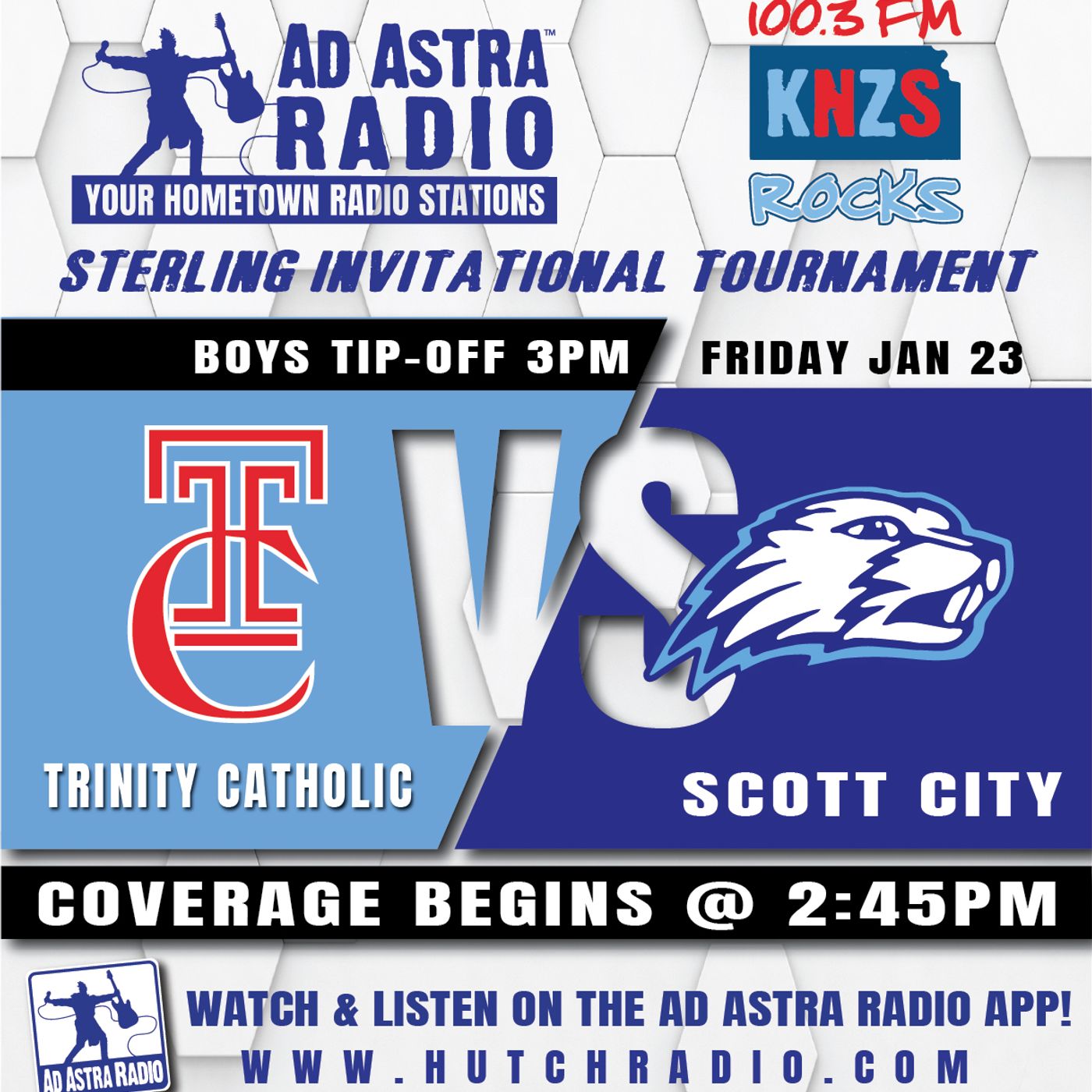 Hutchinson Trinity Catholic Celtics vs Scott City Beavers Boys High School Basketball (Sterling Invitational 3rd Place-January 23, 2026) episode artwork