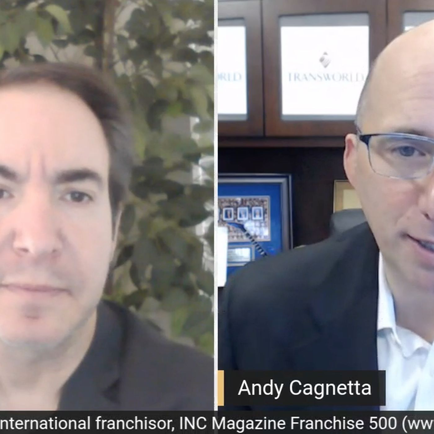 Andy Cagnetta CEO Transworld, top ranked business brokerage, INC Magazine Franchise 500