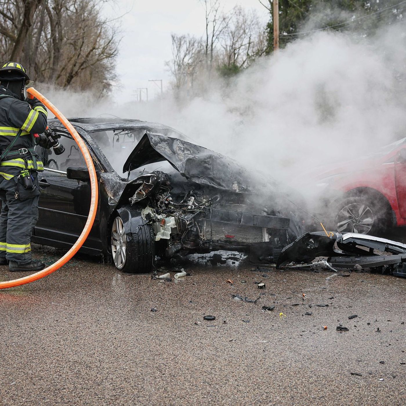 Car burst into flames in Prairie Grove crash that injured other driver episode artwork