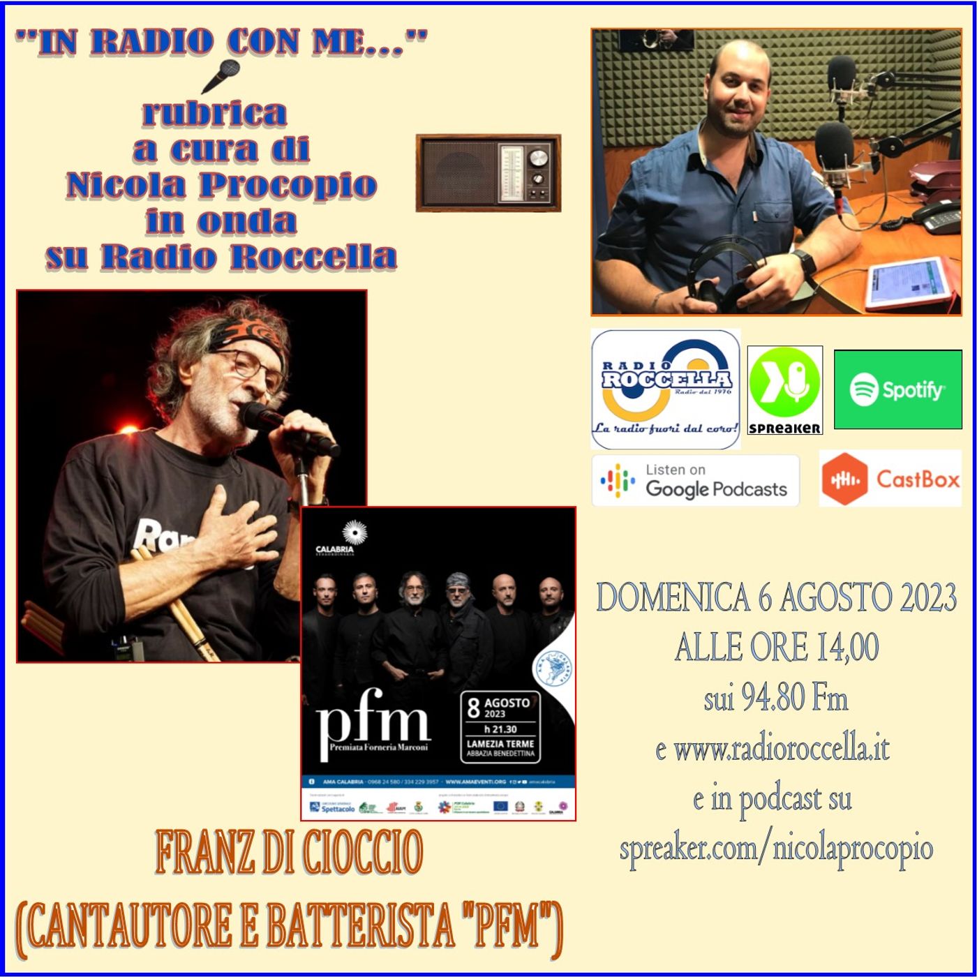 In Radio con me - Intervista a Franz Di Cioccio PFM 06-08-2023 episode artwork