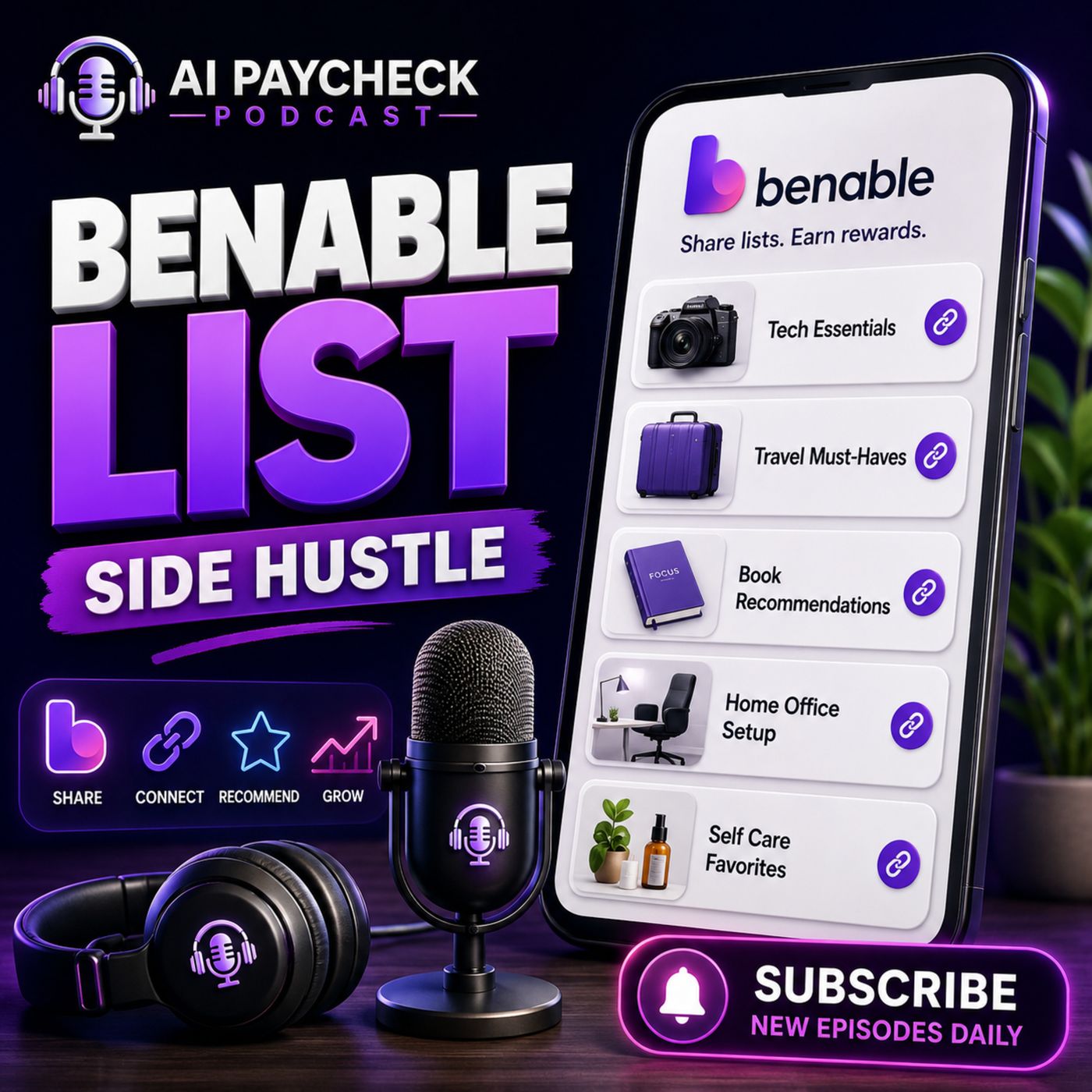 Benable List Side Hustle episode artwork