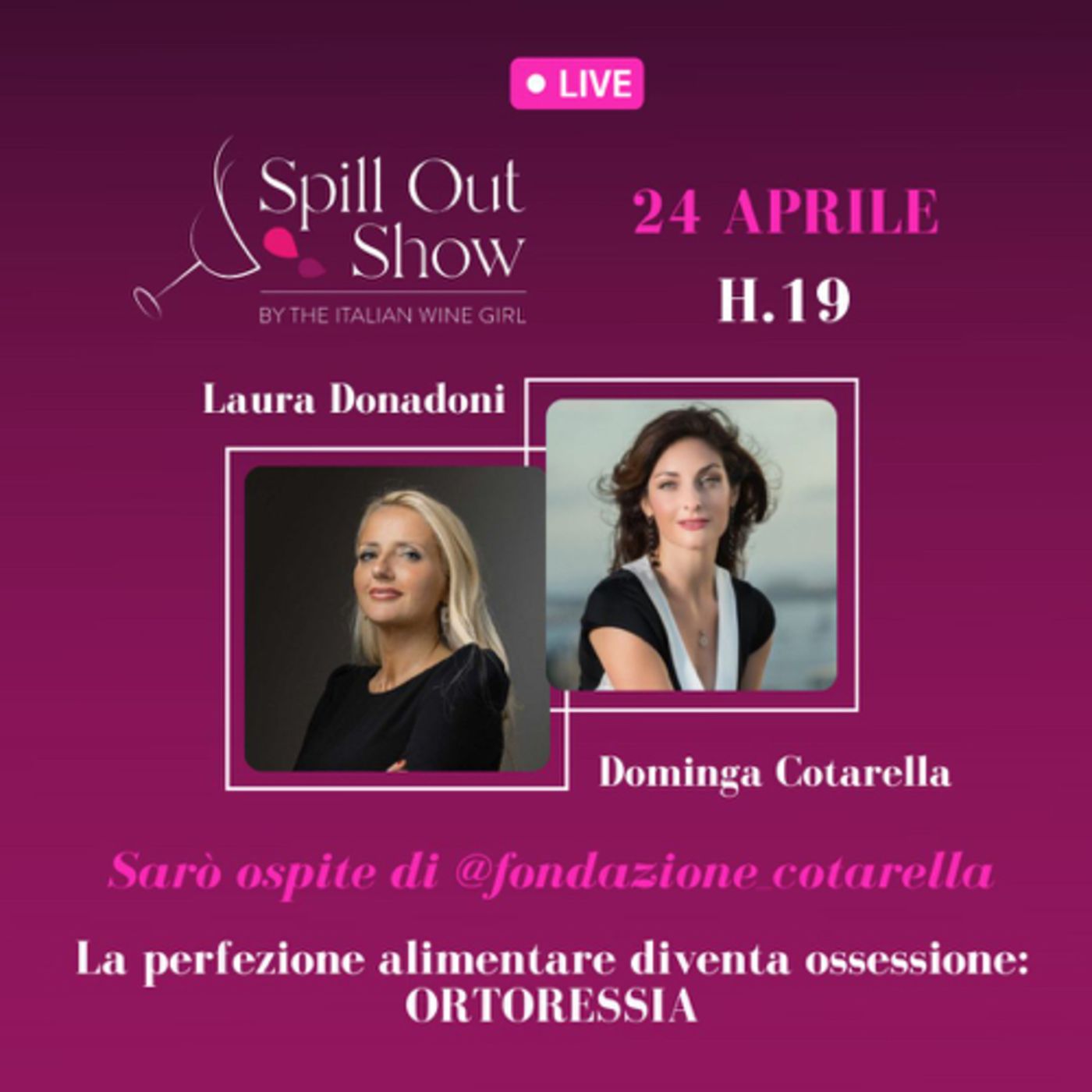La mia storia con l’ortoressia negli States: come l’ho combattuta - diretta con Dominga Cotarella